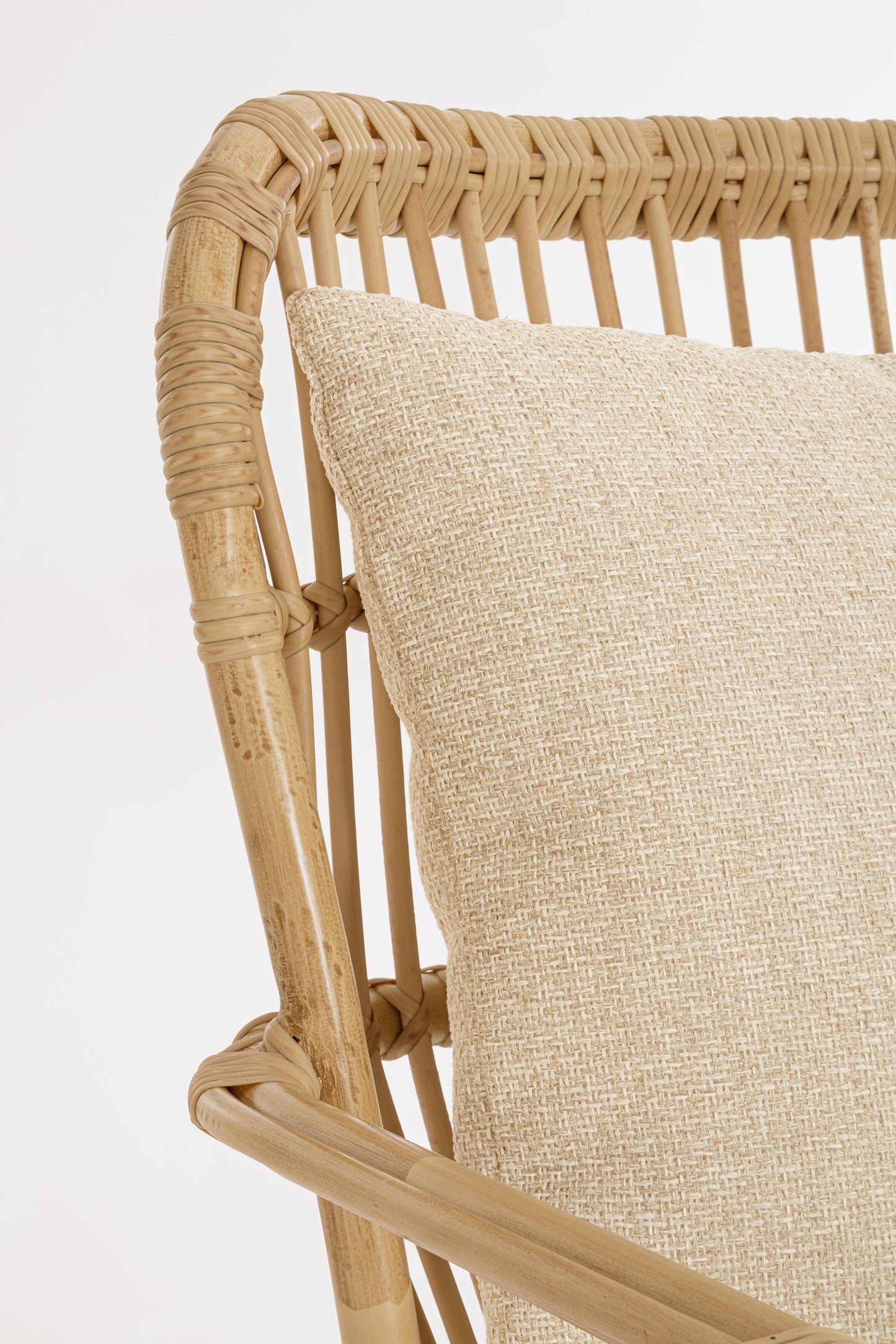 Poltrona da esterno in alluminio effetto Rattan con cuscini