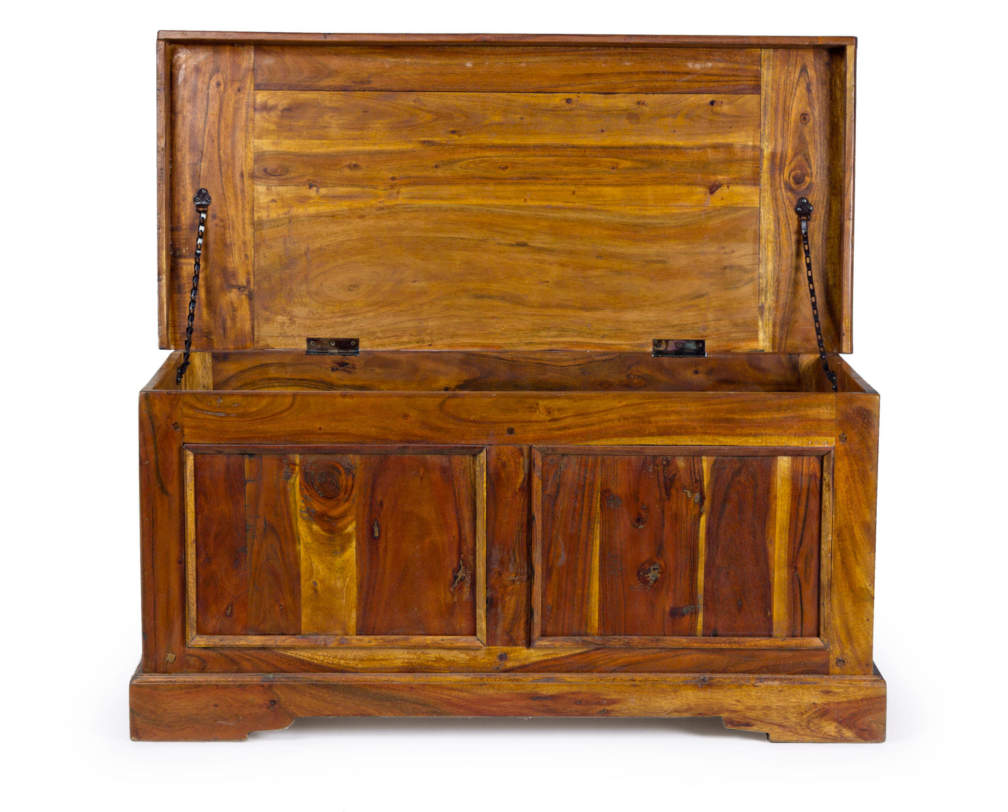Cassapanca indiana stile provenzale rustico legno massiccio di Acacia