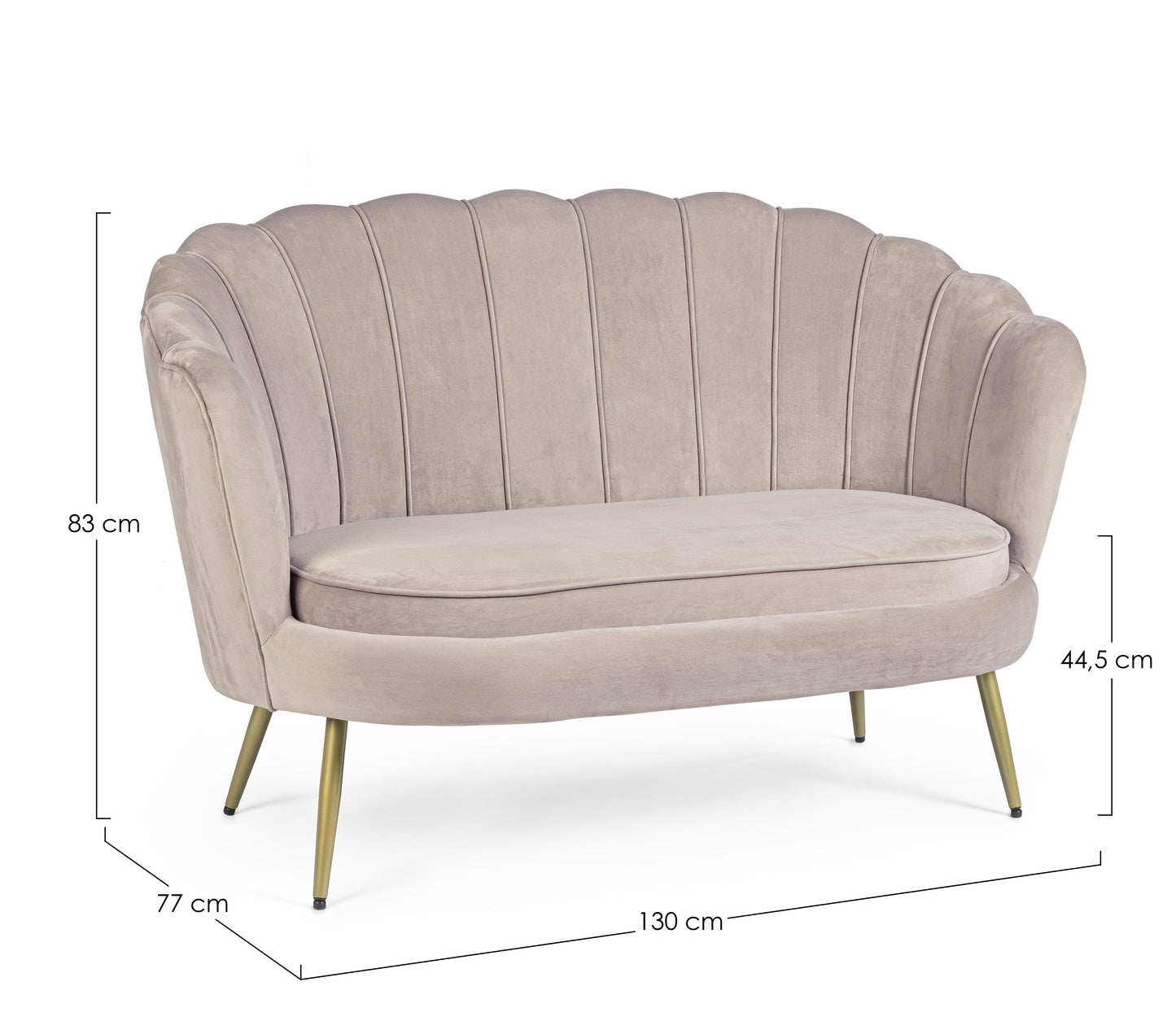 Divano pavone vintage velluto e ottone