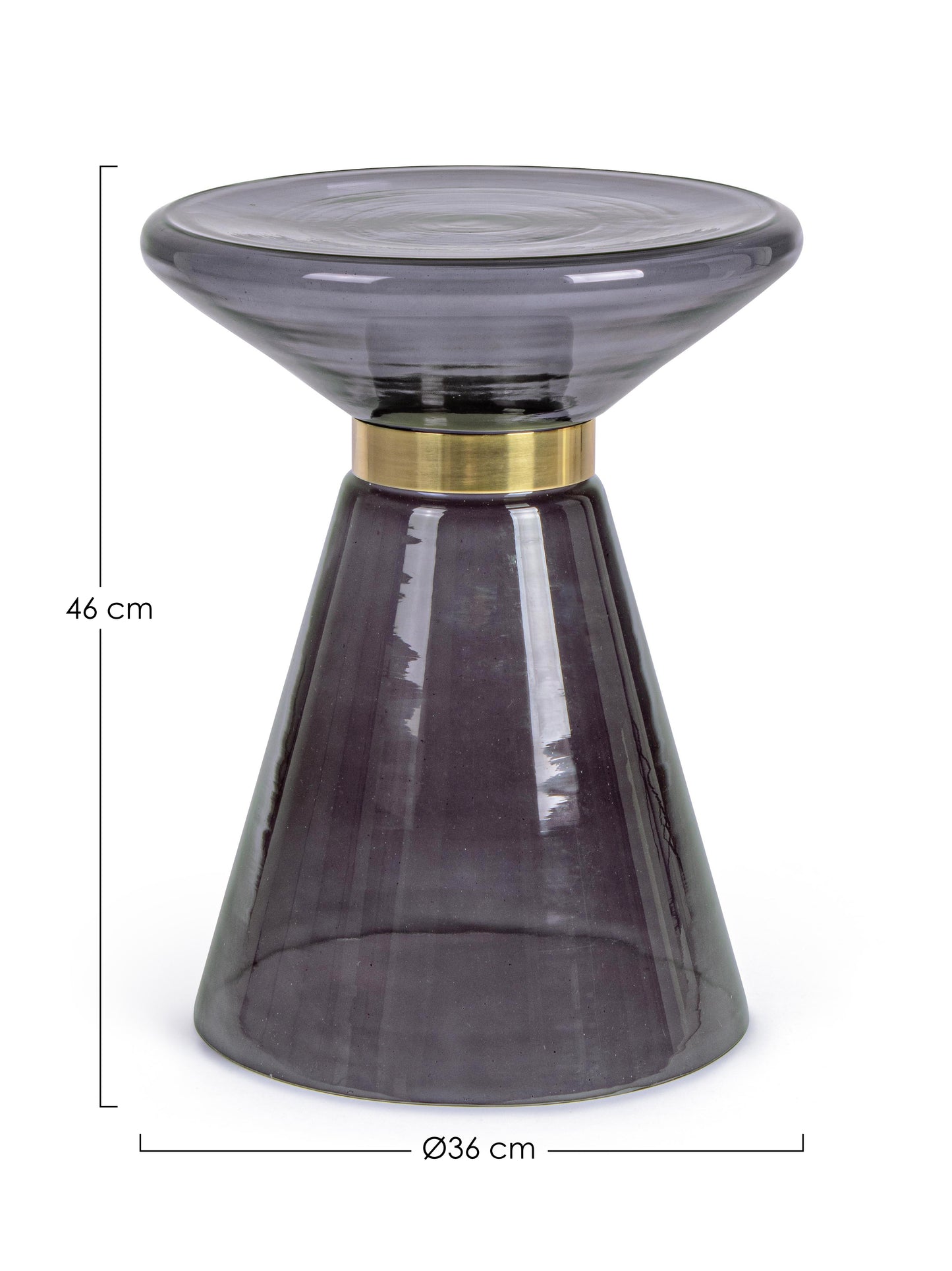 Tavolino Azmin in vetro grigio fume' D36