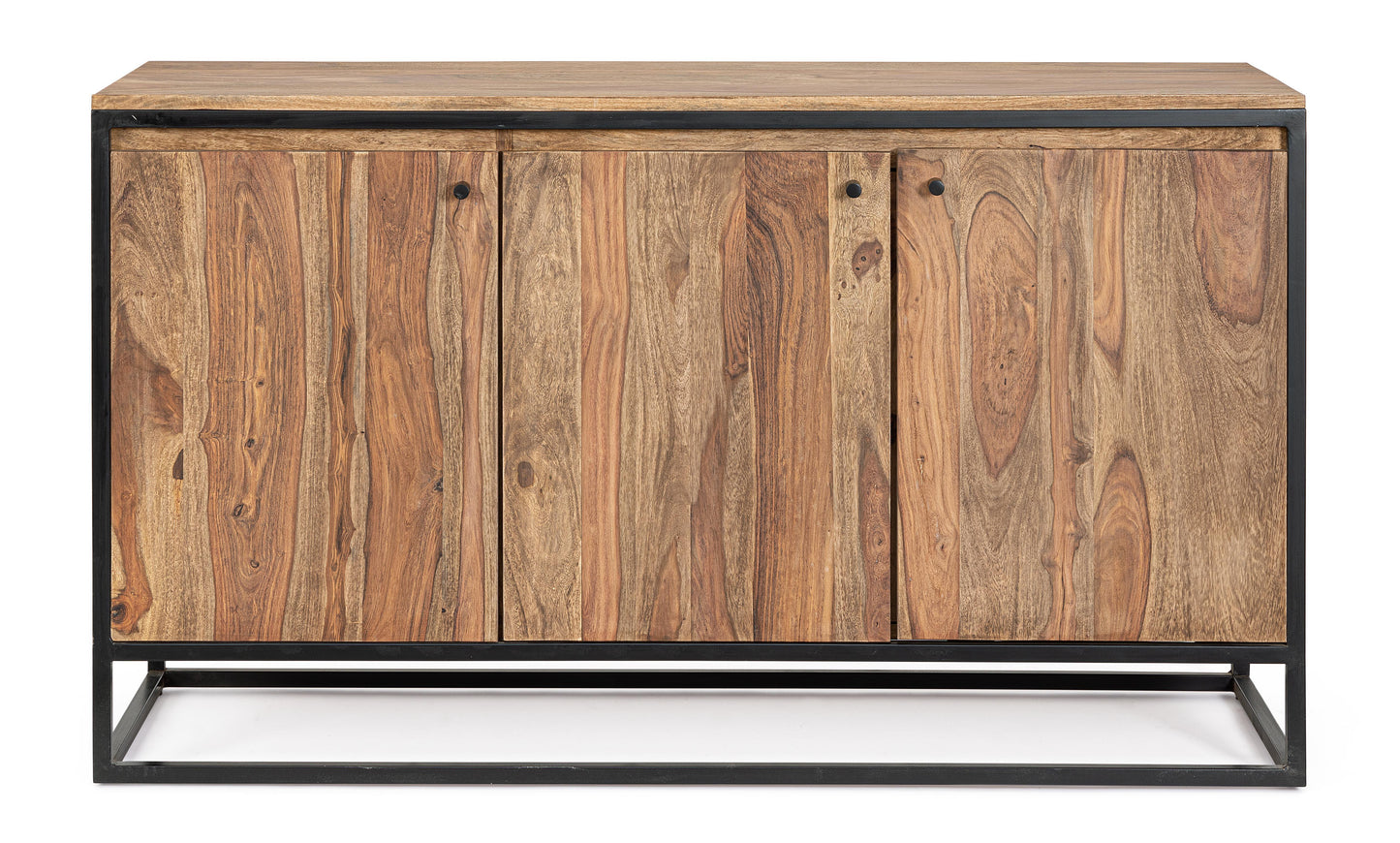 Credenza etnica industrial in legno massello e ferro battuto 3A - lapagoda.net