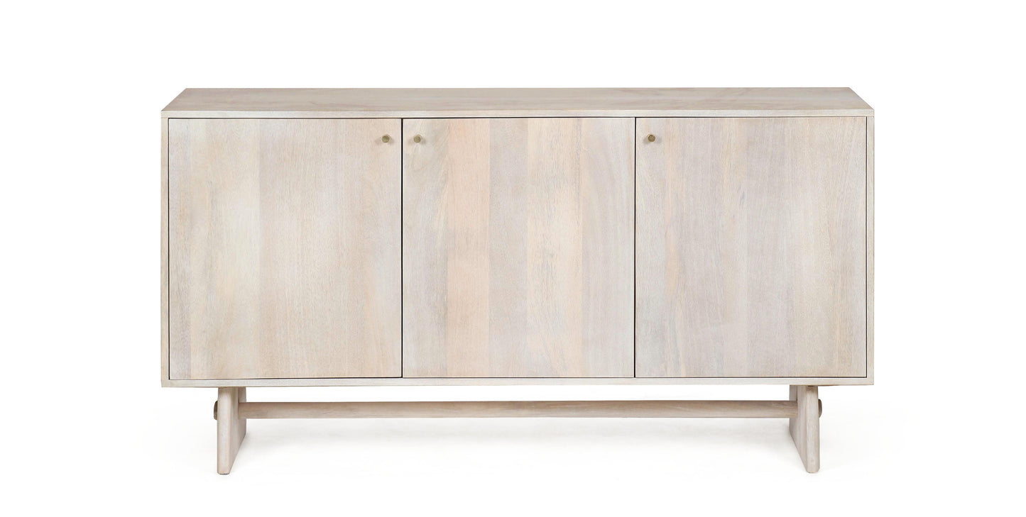 Credenza 3 ante design contemporaneo in legno massiccio