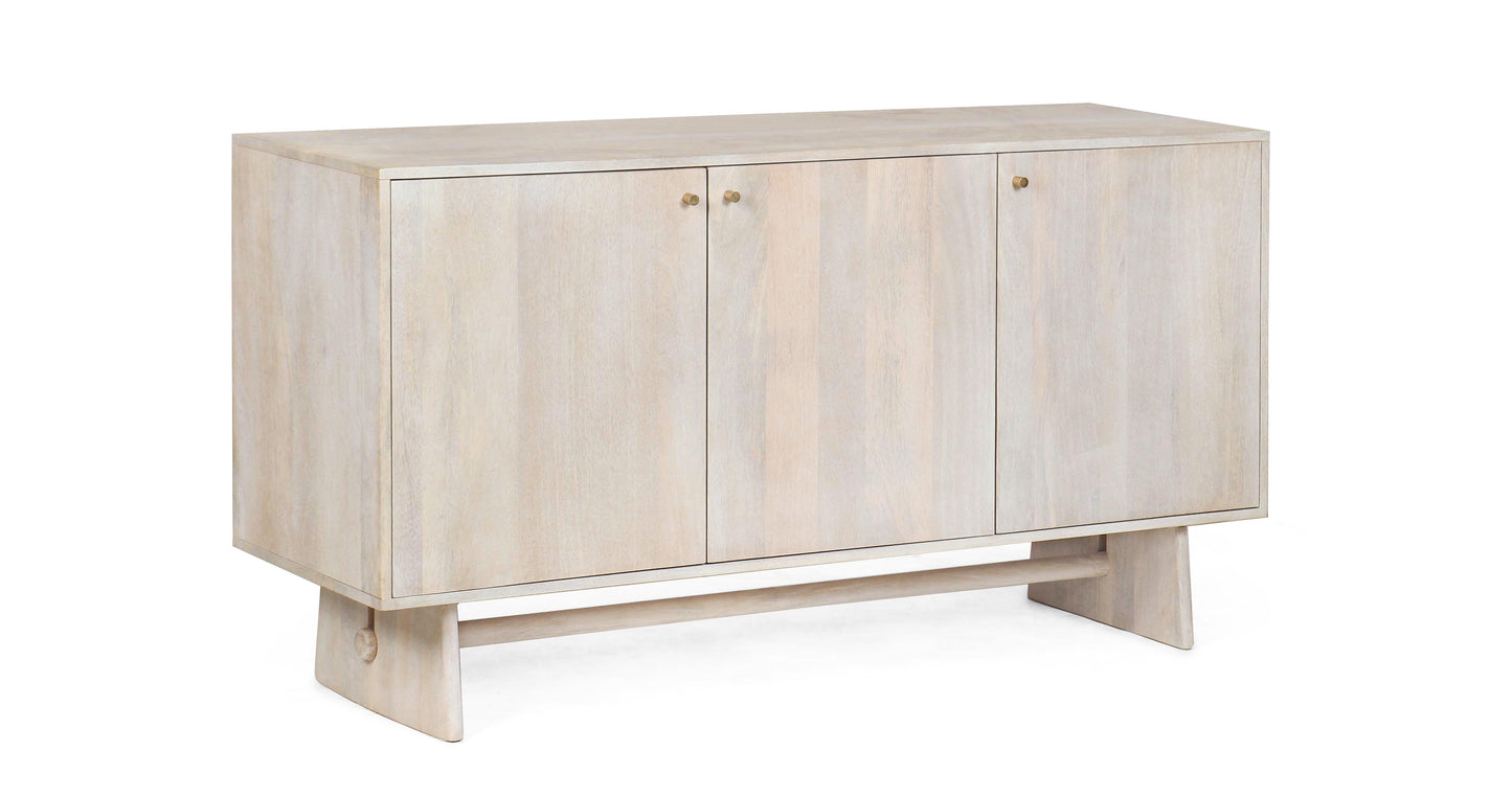 Credenza 3 ante design contemporaneo in legno massiccio