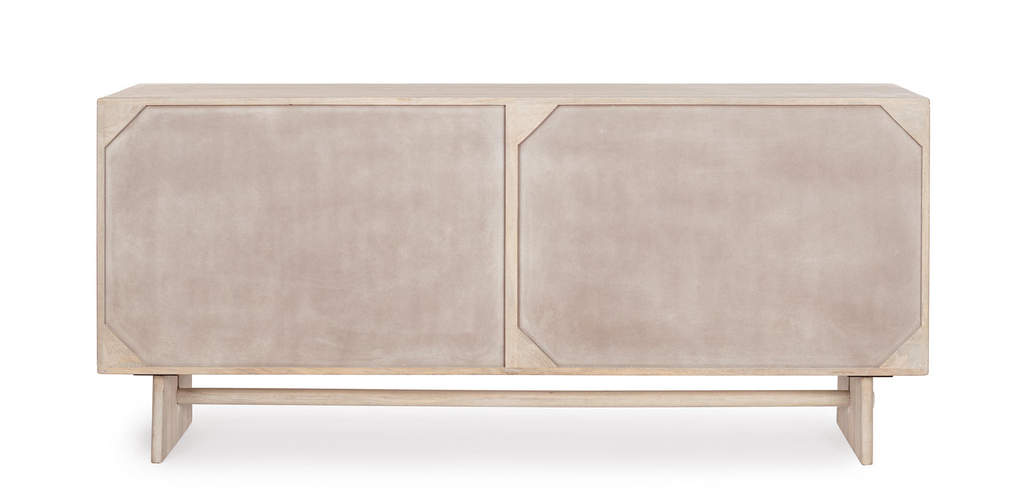 Credenza 4 ante design contemporaneo in legno massiccio