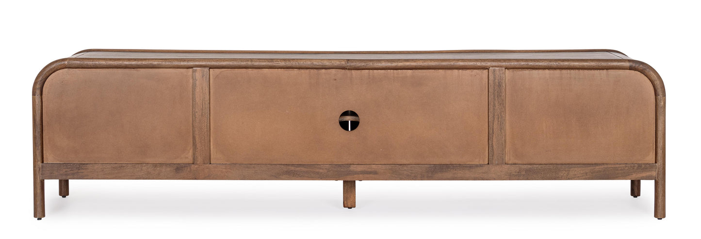 Mobile porta tv 4 ante in legno massiccio dark design vintage