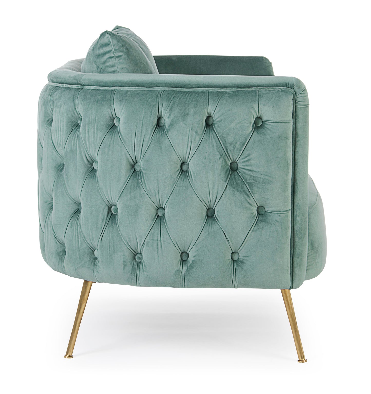 Divano vintage in velluto e ottone