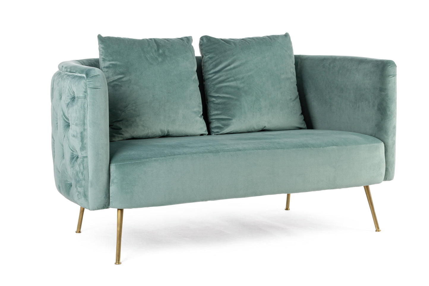 Divano vintage in velluto e ottone