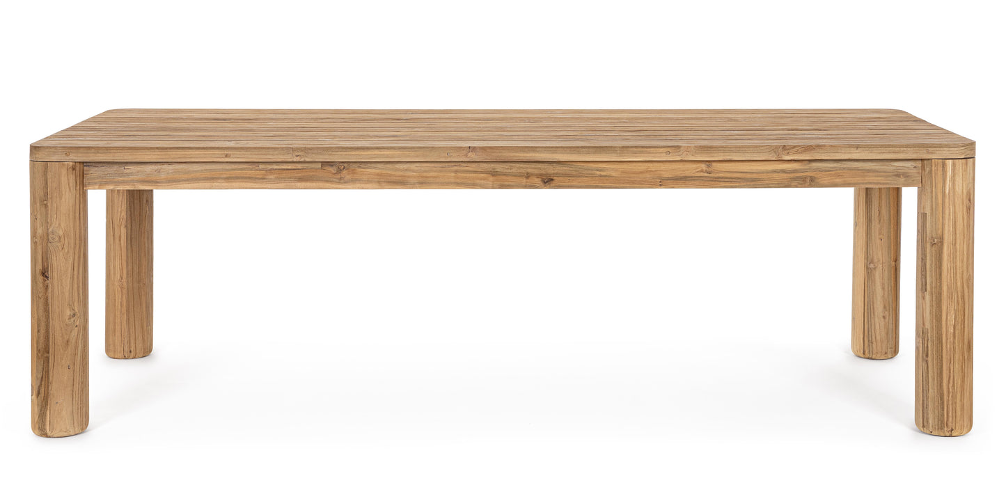 Tavolo da esterno in assi di Teak riciclato