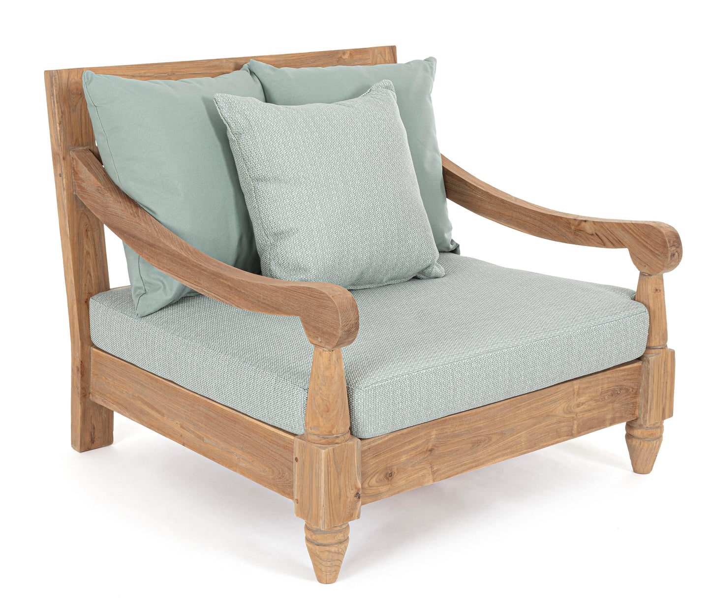 Poltrona in teak con cuscini da esterno - lapagoda.net
