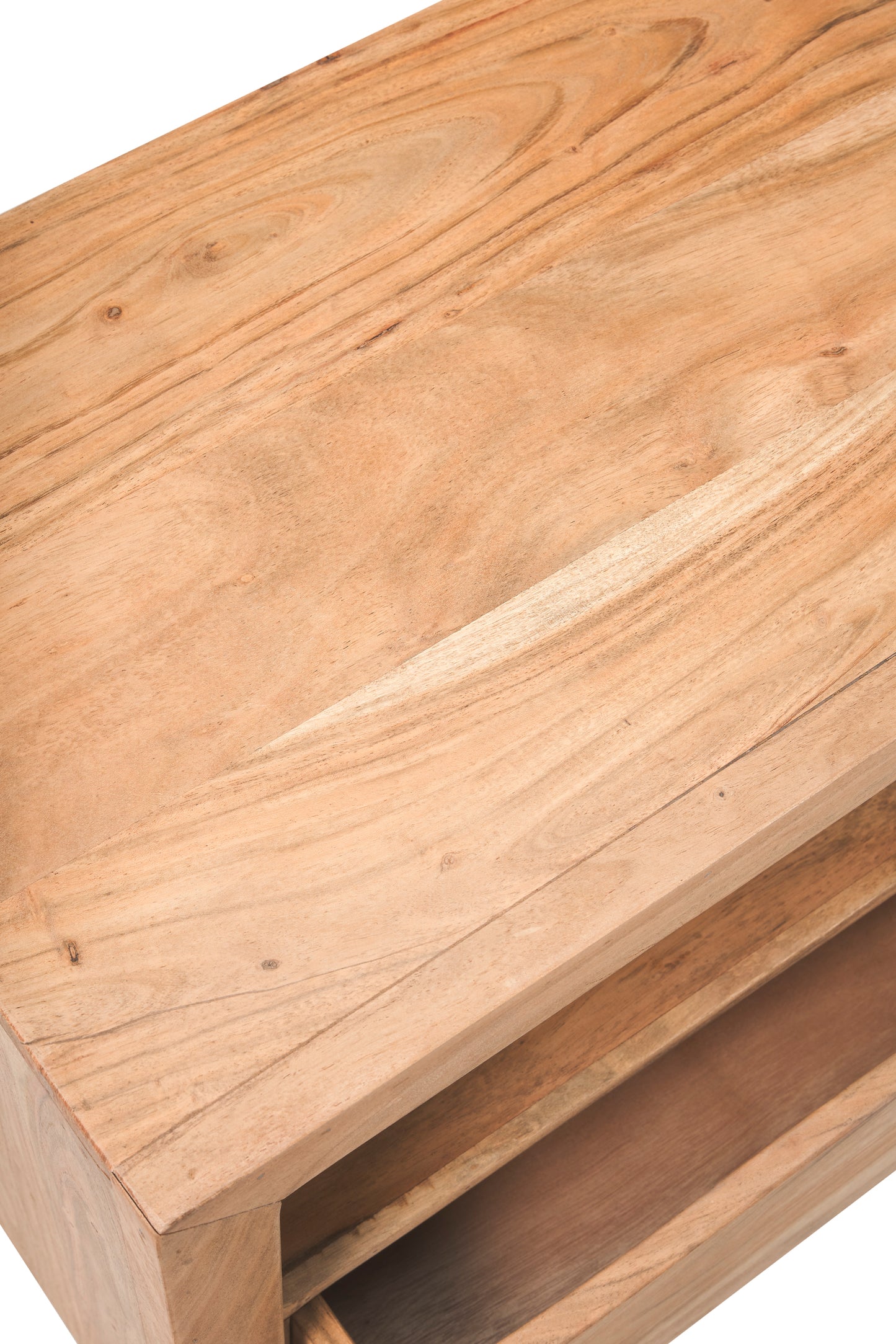 credenza etnica minimale porta tv in legno massiccio acacia naturale