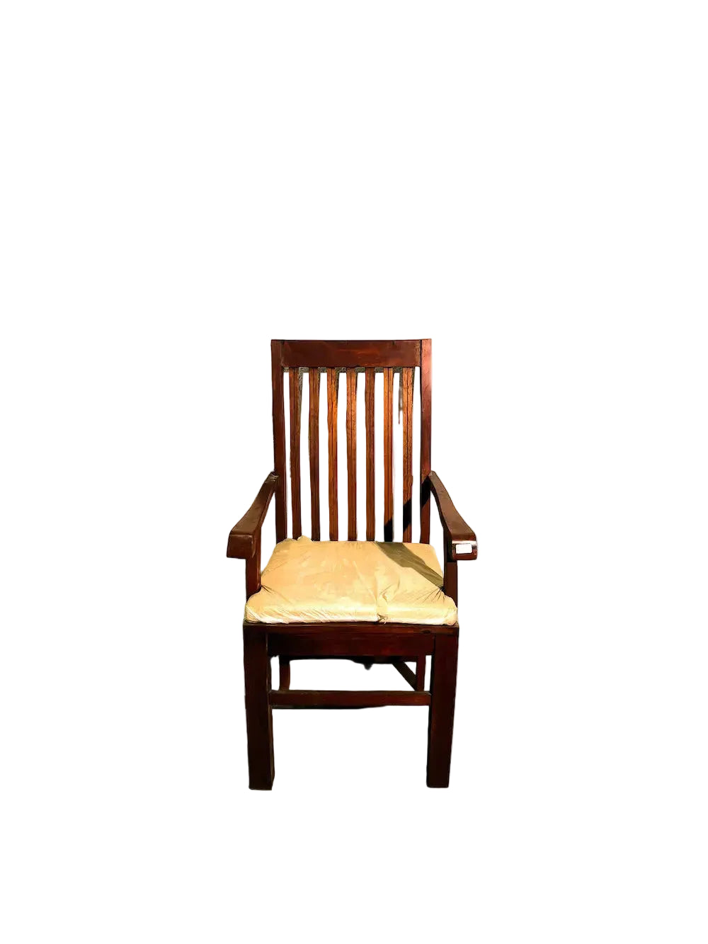 Sedia etnica con braccioli in legno massiccio acacia