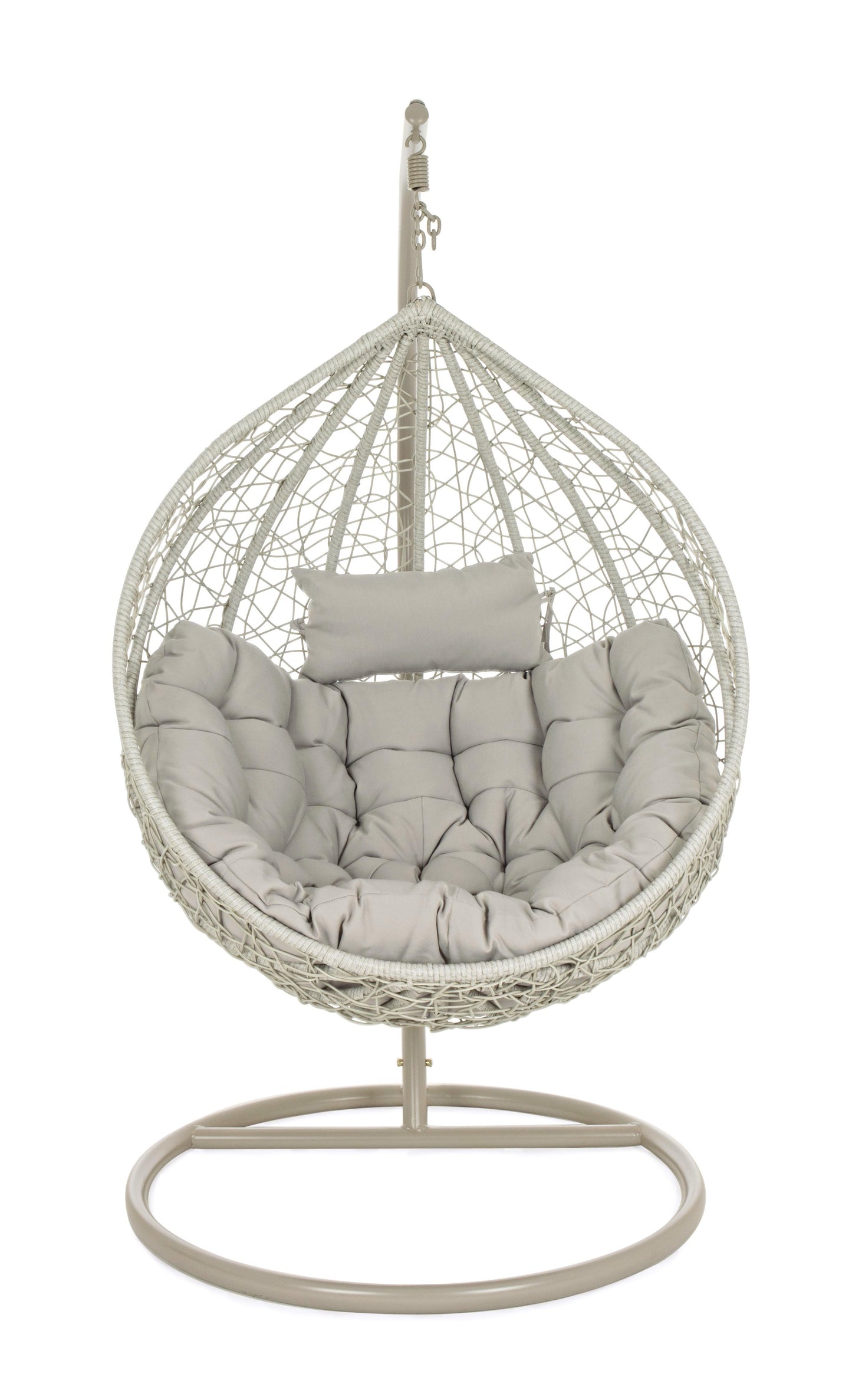 Poltrona sospesa round outdoor con cuscini - Grigio - SPEDIZIONE GRATUITA - lapagoda.net
