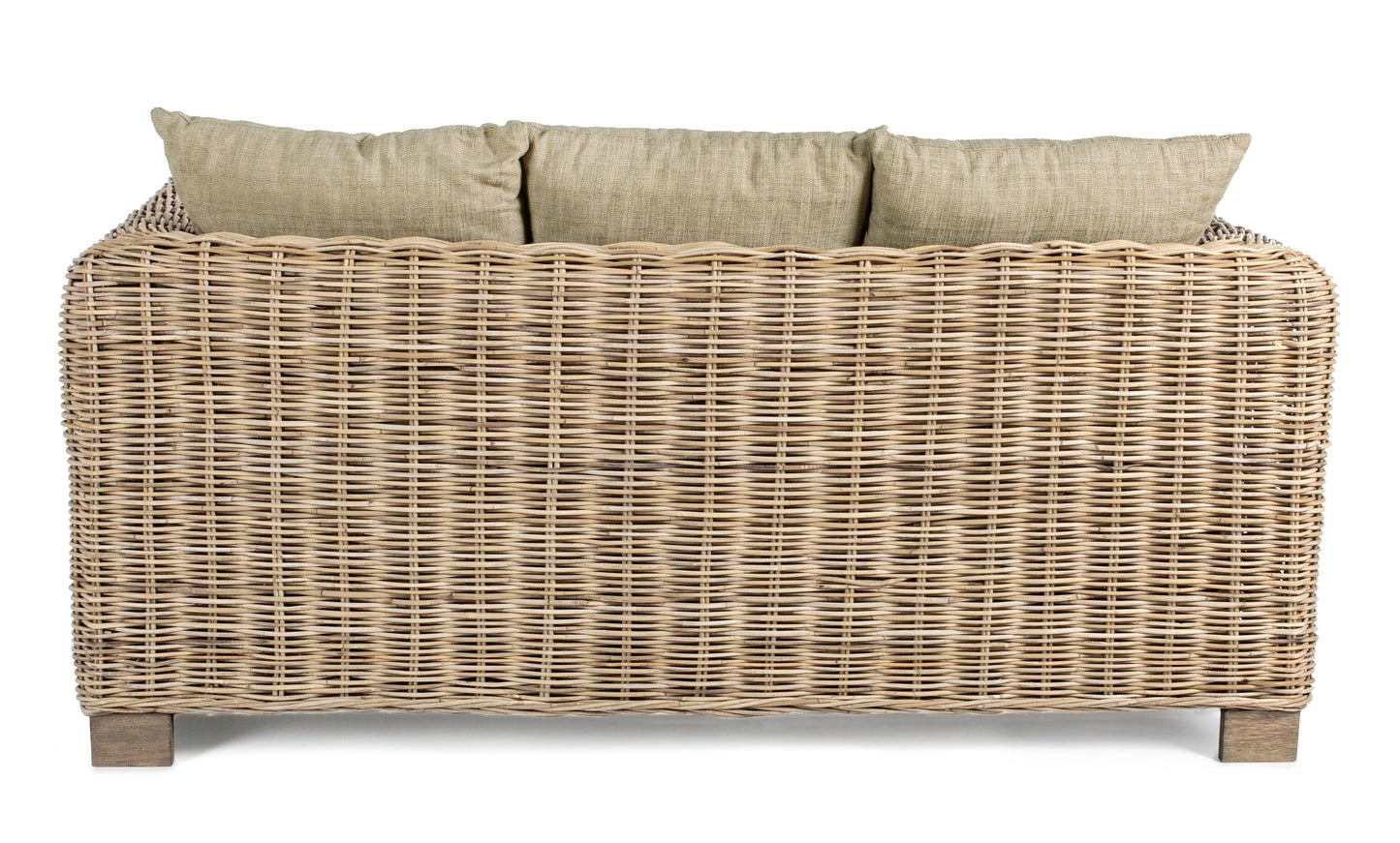 Divano 2 posti in rattan e legno di mango con cuscini sfoderabili - SPEDIZIONE GRATUITA - lapagoda.net
