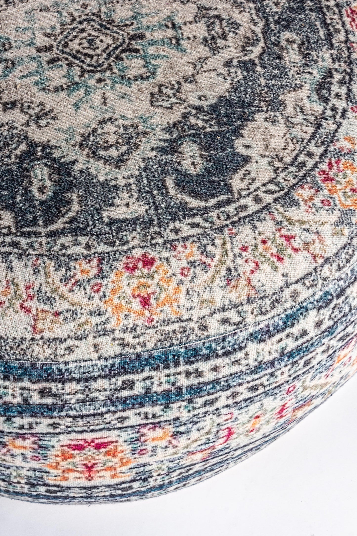 Pouf in stoffa riciclata Tamil blu SCONTO 20% spedizione gratuita - lapagoda.net