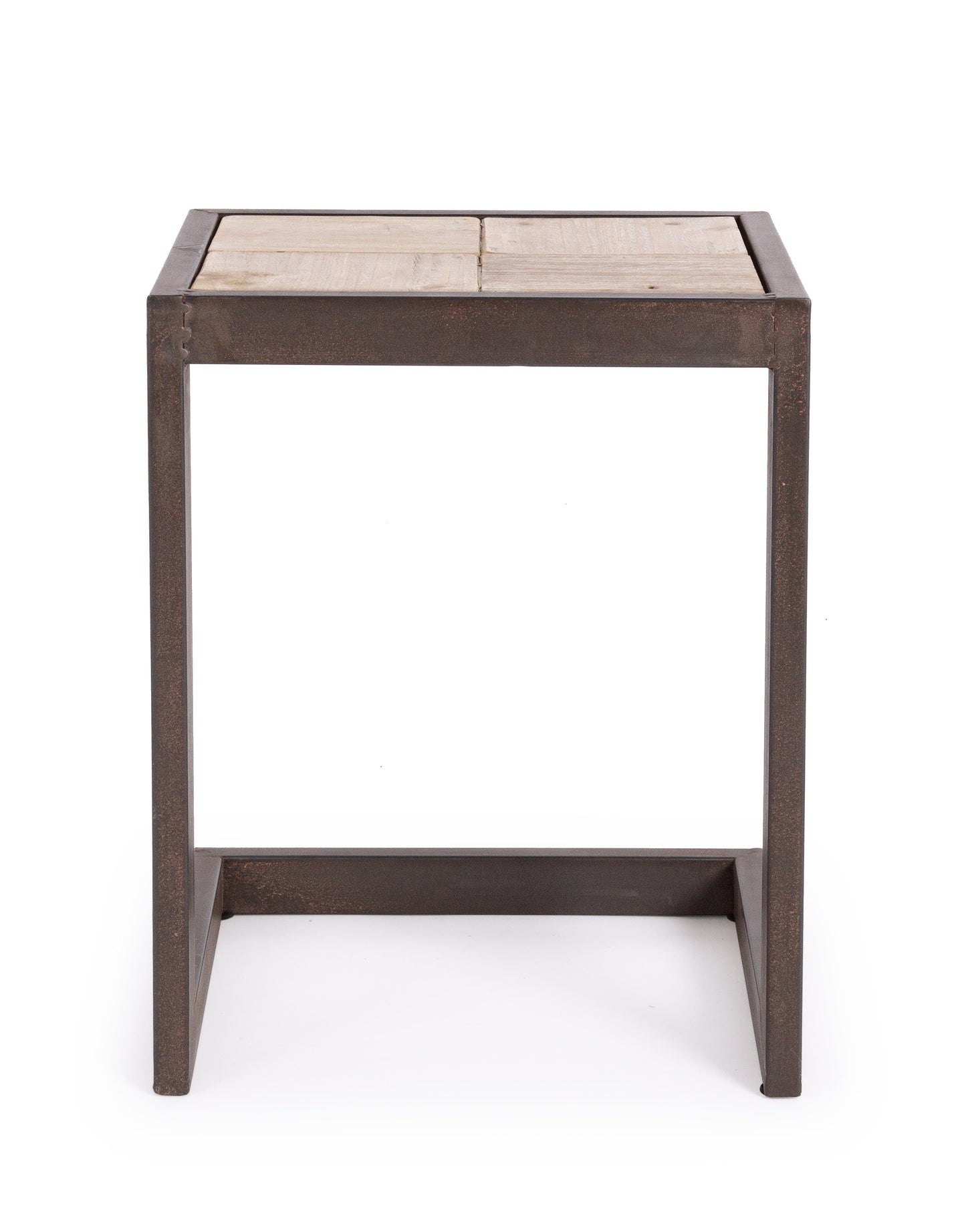 Sgabello industrial gambe in ferro con tirante e seduta in legno di abete grezzo naturale H47 sconto 20% - lapagoda.net