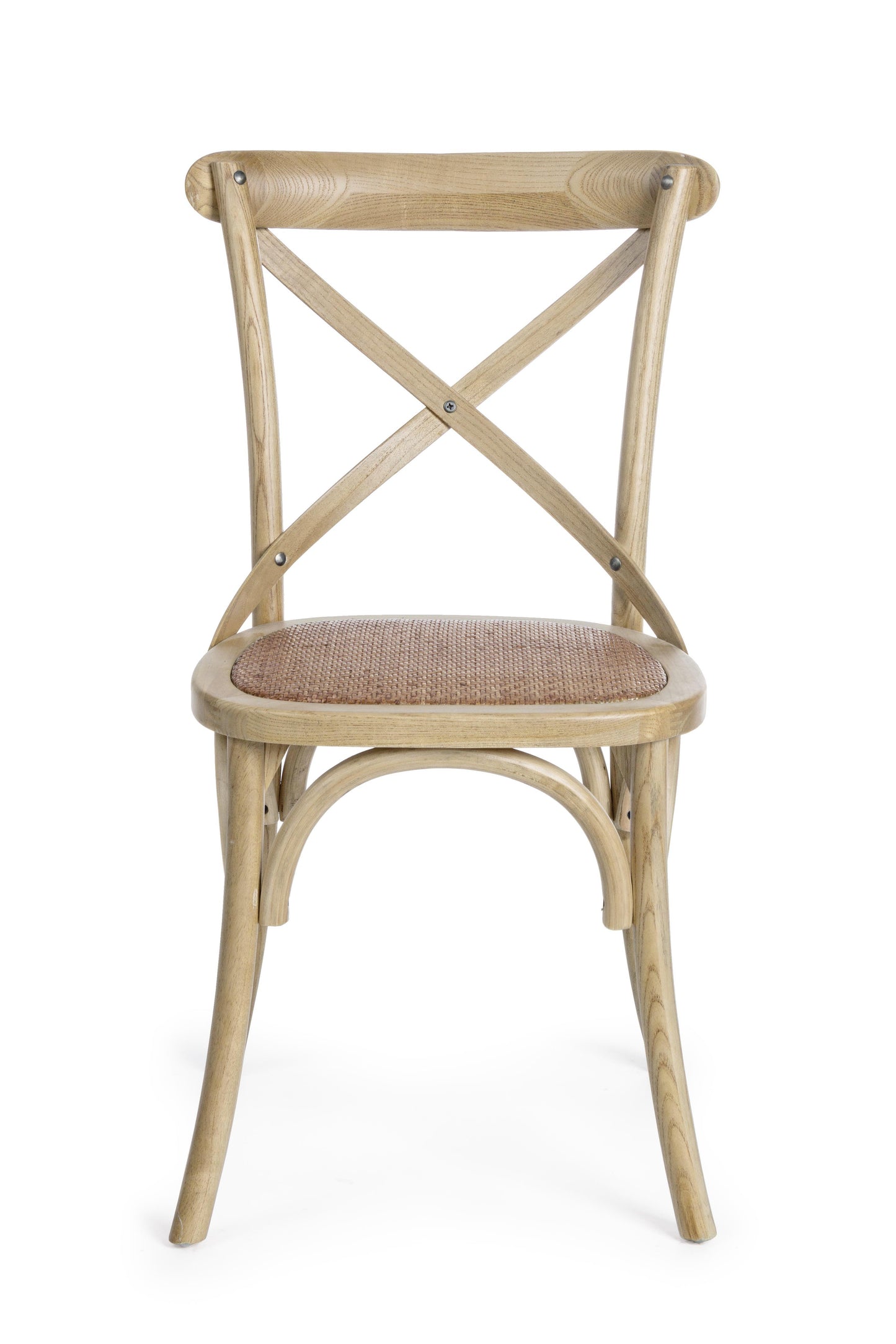 Sedia pranzo vintage x in legno di Olmo e seduta in rattan naturale colori a scelta - lapagoda.net