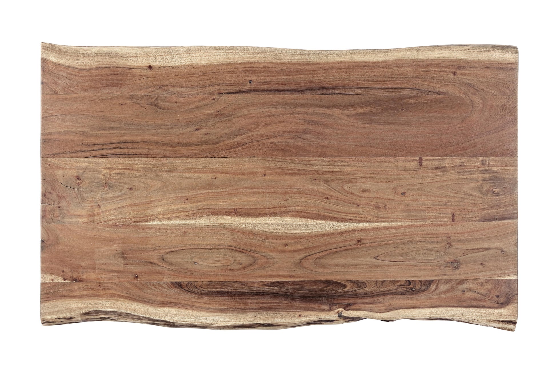 Tavolino industrial in legno massello con bordi irregolari effetto legno vivo - 115X65 - lapagoda.net