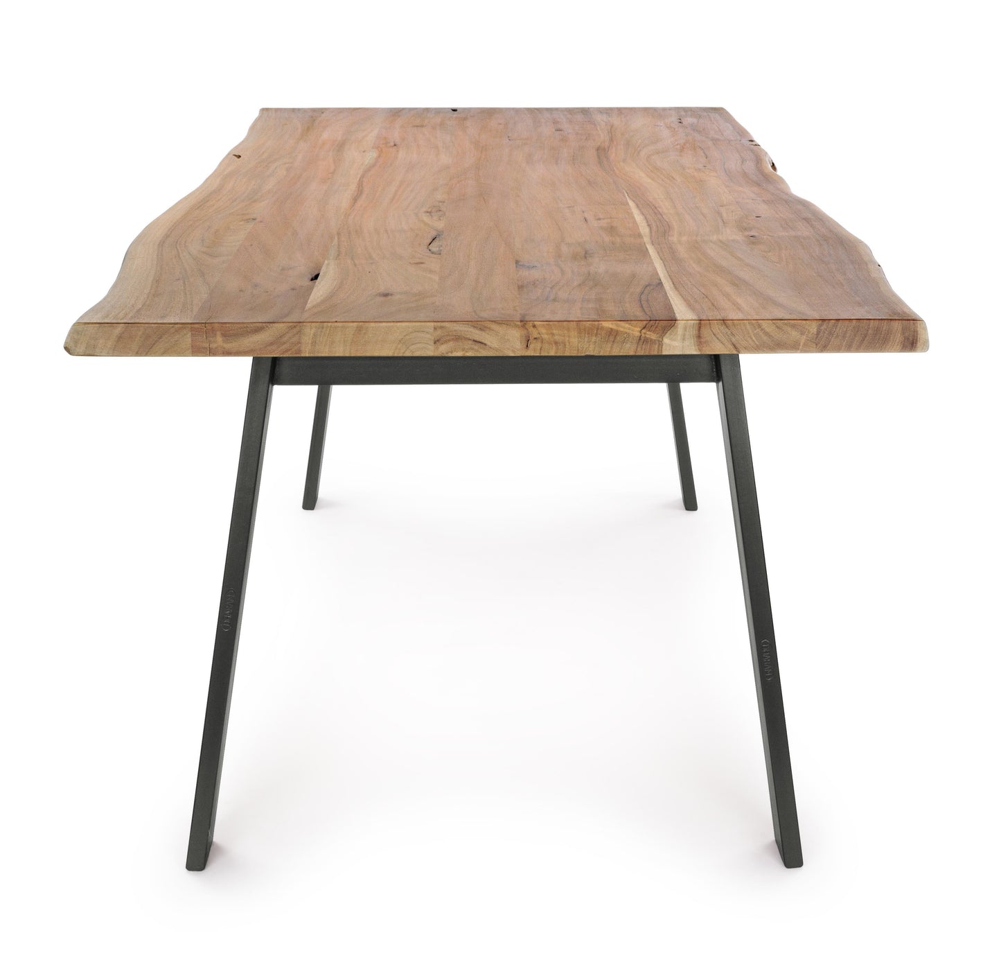 Tavolo industrial in legno massello con bordi irregolari - effetto legno vivo 200x95 8 persone -lapagoda.net