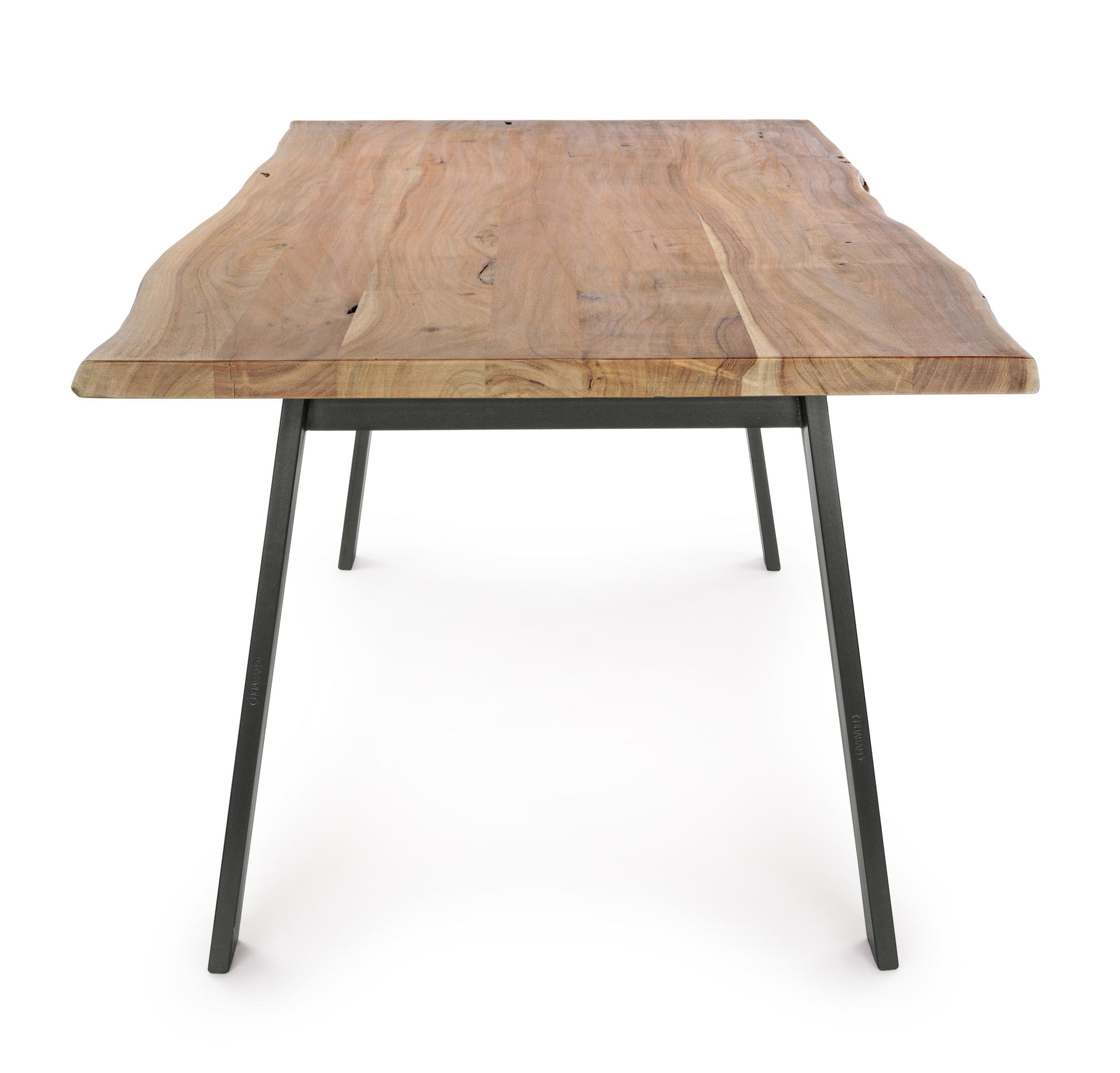 Tavolo industrial in legno massello con bordi irregolari - effetto legno vivo 200x95 8 persone -lapagoda.net