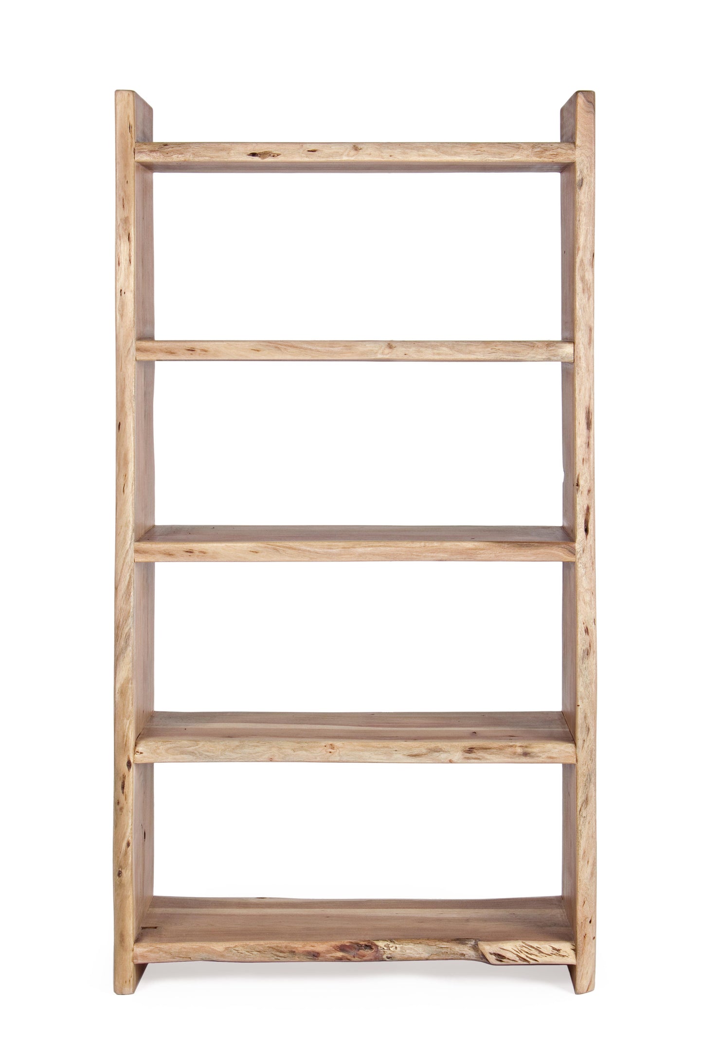 Libreria Industrial etnica con assi grezze legno vivo 5 ripiani- SCONTO 20% - lapagoda.net