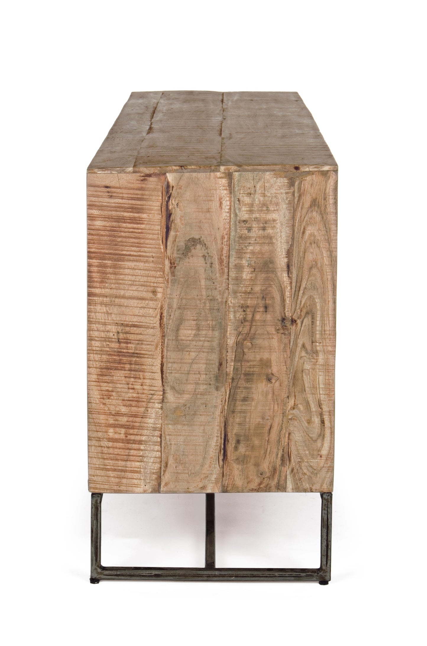 Credenza porta TV industrial in ferro battuto e legno massello 2 ante 3 cassetti SCONTO 20% spedizione gratuita - lapagoda.net