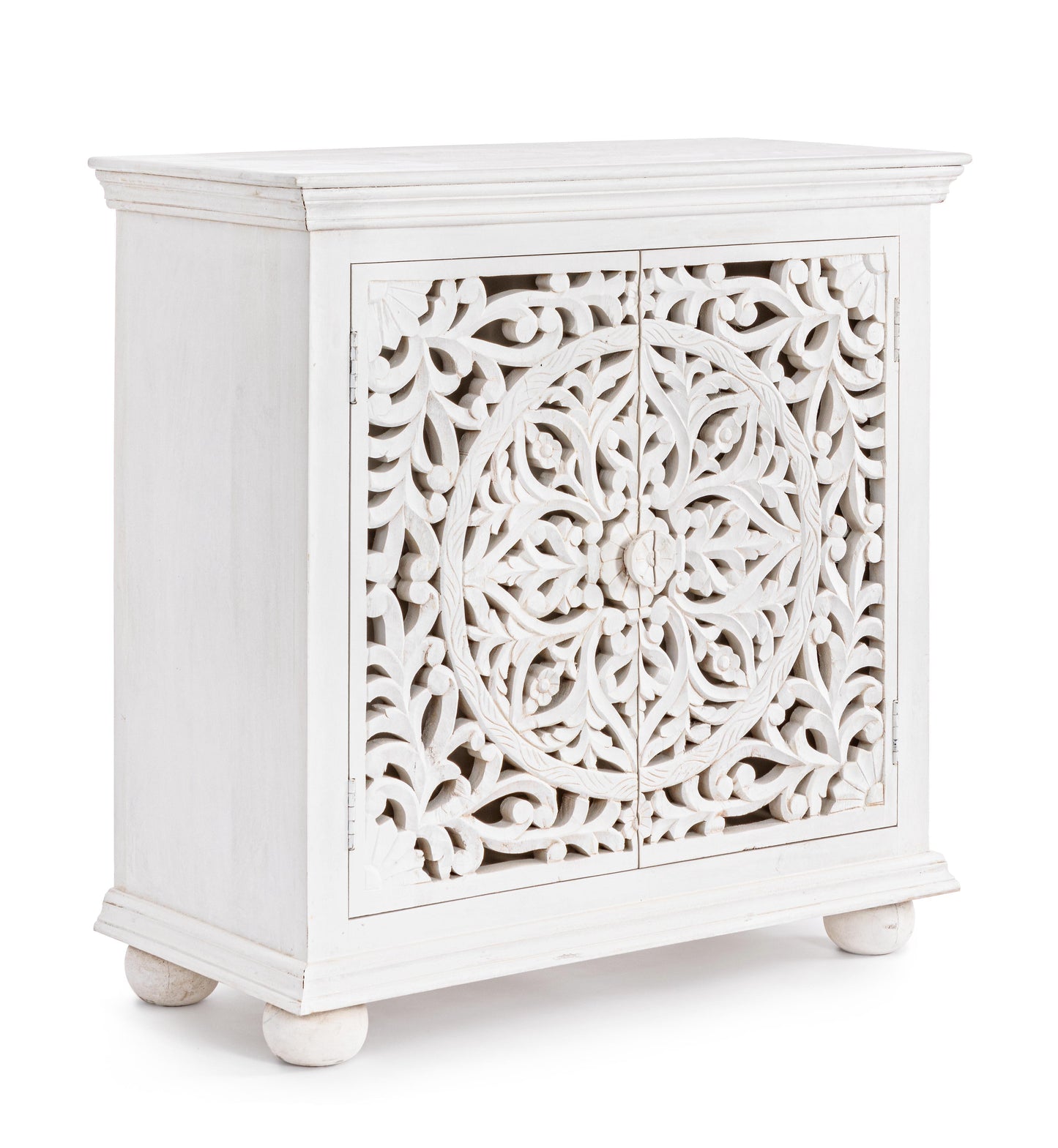 Credenza etnica indiana in legno massello shabby chic 2 ante - lapagoda.net