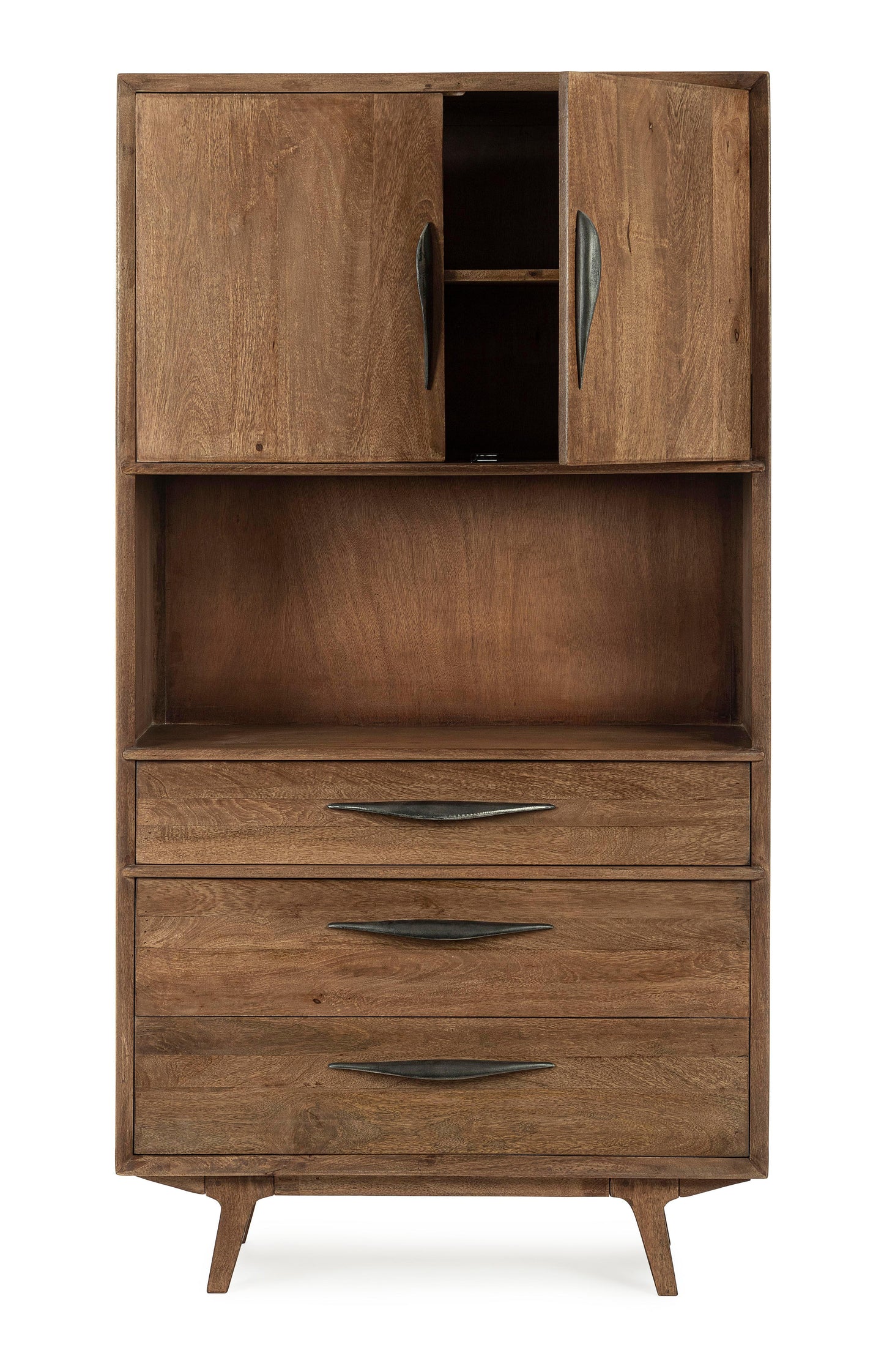 Mobile credenza alta vintage in legno massello - lapagoda.net