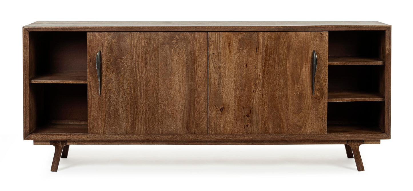Credenza porta TV vintage in legno massello ante scorrevoli 2A 5C - lapagoda.net