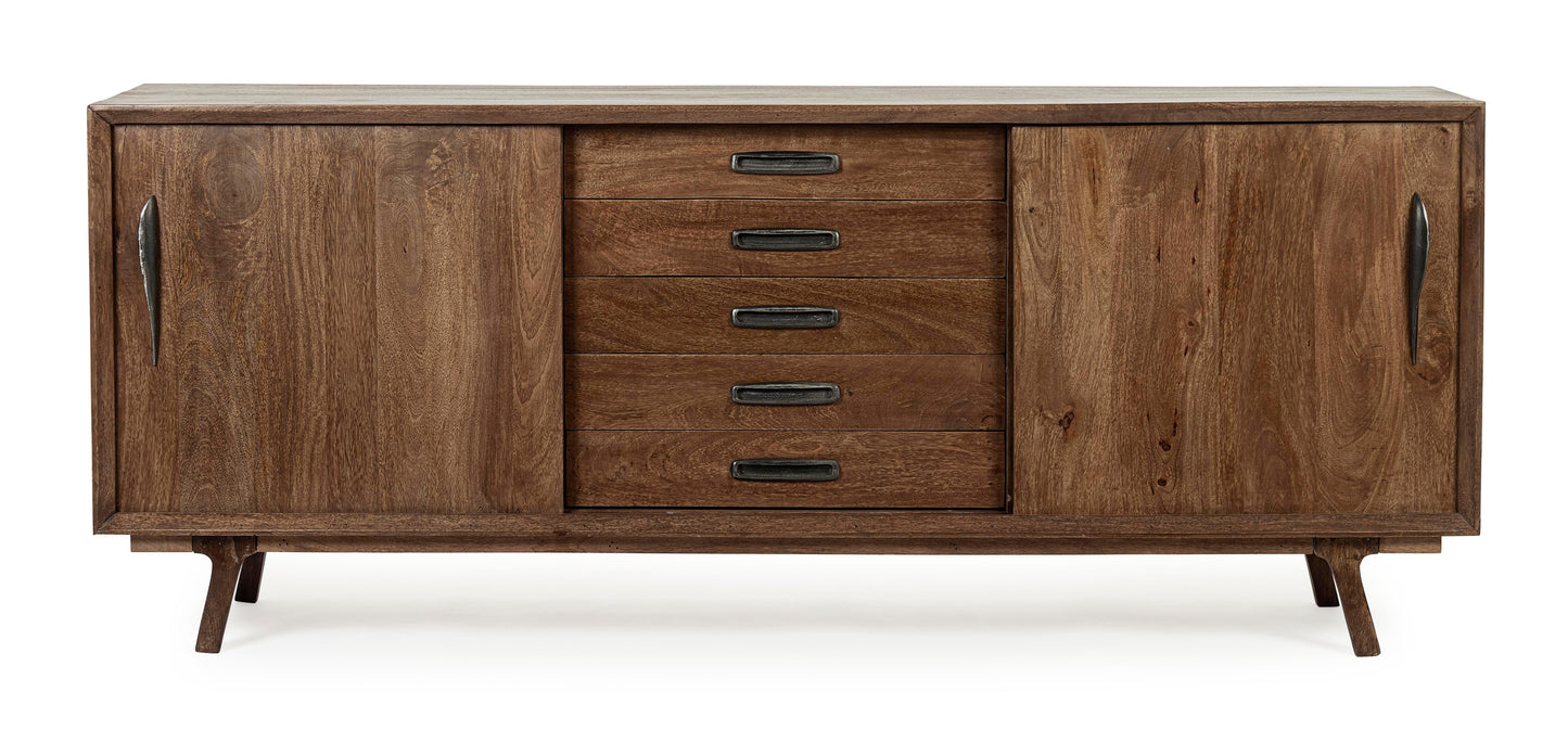 Credenza porta TV vintage in legno massello ante scorrevoli 2A 5C - lapagoda.net