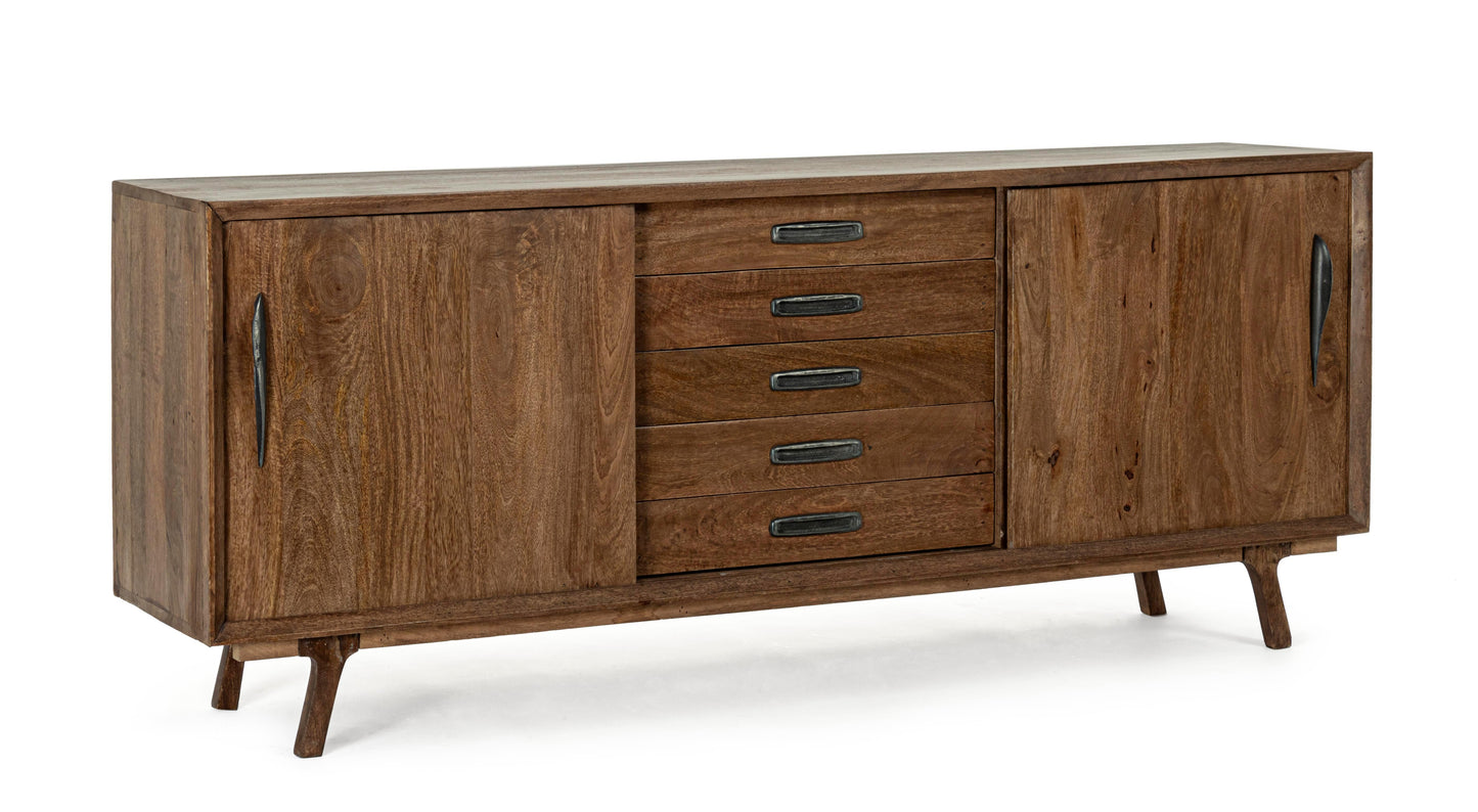 Credenza porta TV vintage in legno massello ante scorrevoli 2A 5C - lapagoda.net