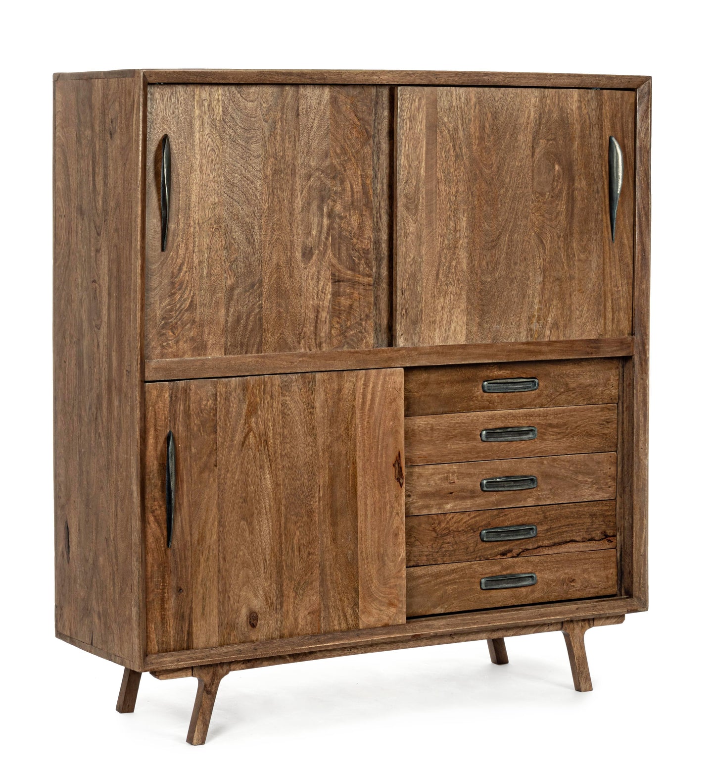 Mobile credenza vintage in legno massello ante scorrevoli - lapagoda.net