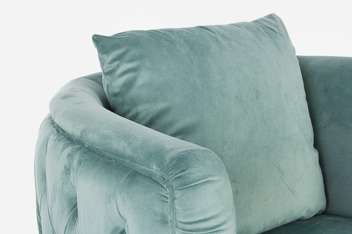 Poltrona vintage velluto gamba ottone Tiffany e blu - lapagoda.net