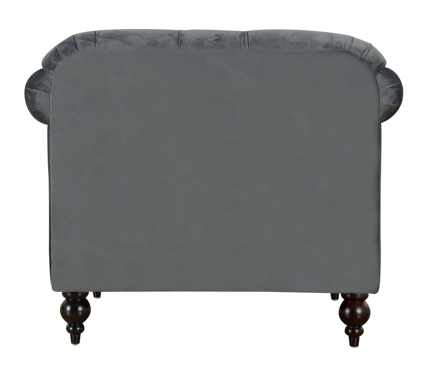 Poltrona vintage classica velluto grigio gambe in legno SCONTO 20% - lapagoda.net
