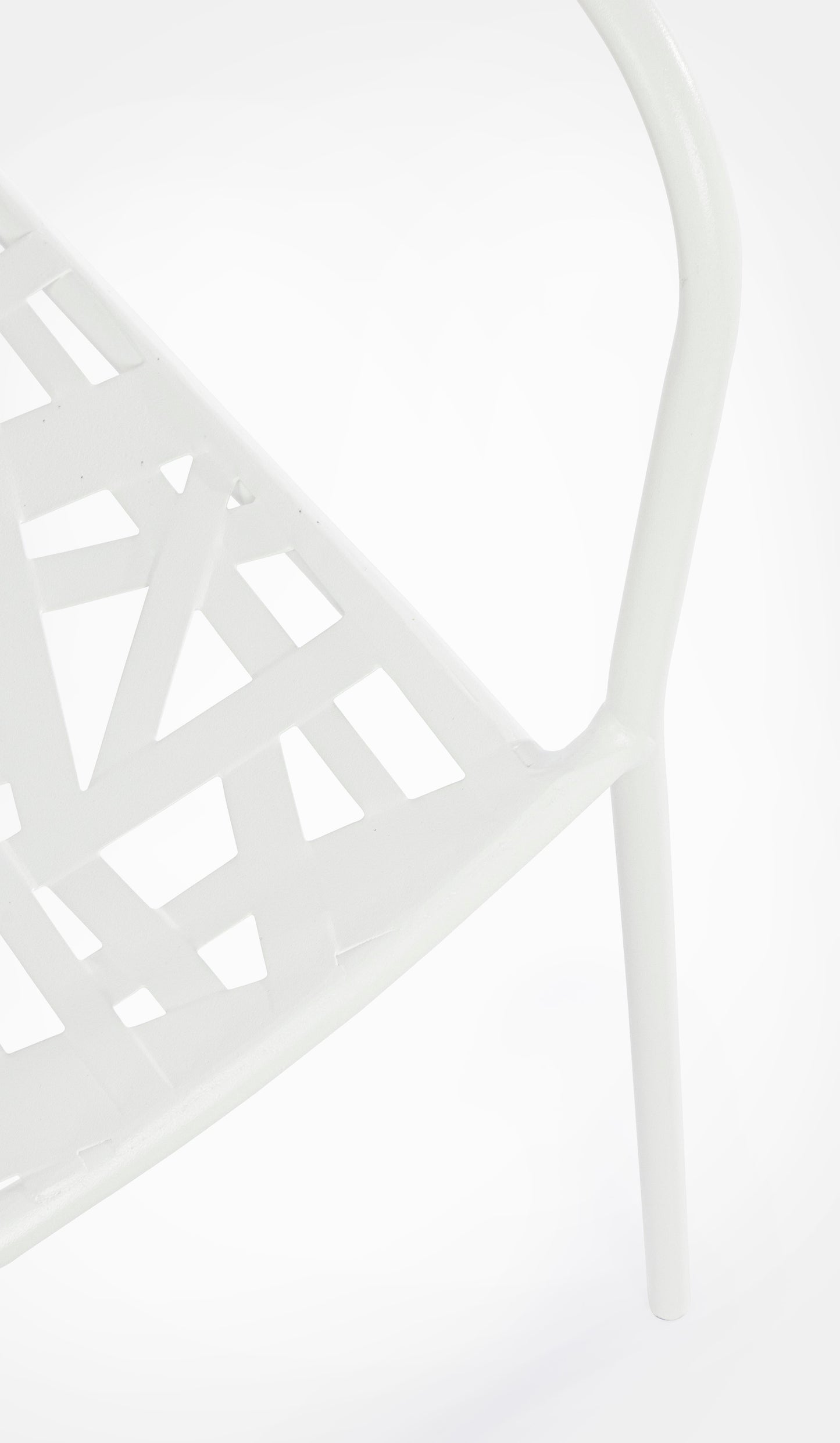 Sedie in acciaio per esterno con intreccio verniciato Bianco - SET di 4 SEDIE - lapagoda.net