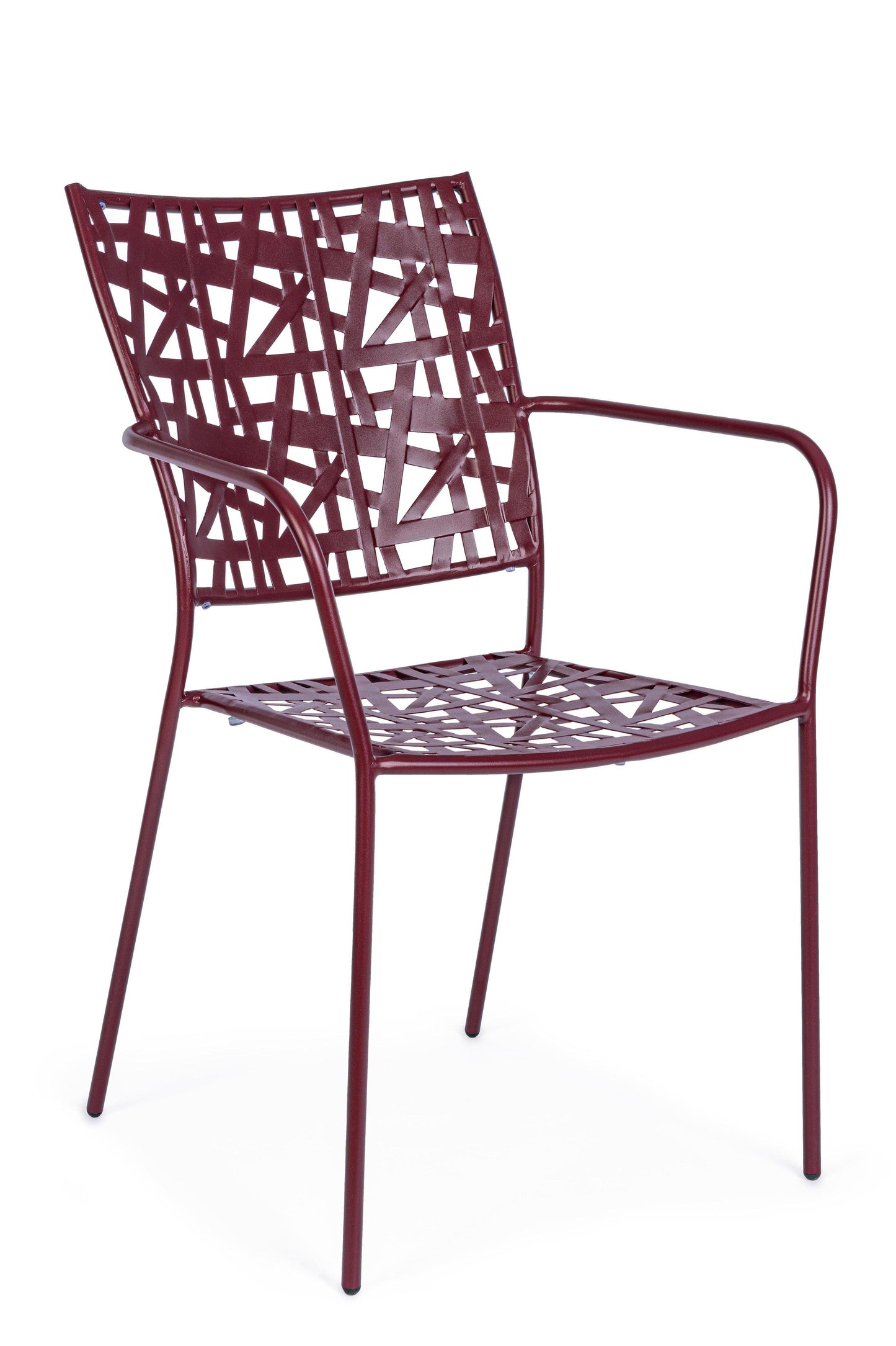Sedie in acciaio per esterno con intreccio verniciato in 5 colori disponibili - SET di 4 SEDIE - lapagoda.net