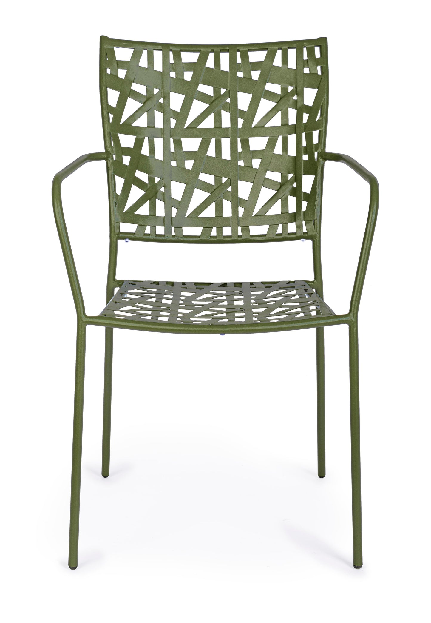 Sedie in acciaio per esterno con intreccio verniciato Verde foresta - SET di 4 SEDIE - SPEDIZIONE GRATUITA - lapagoda.net