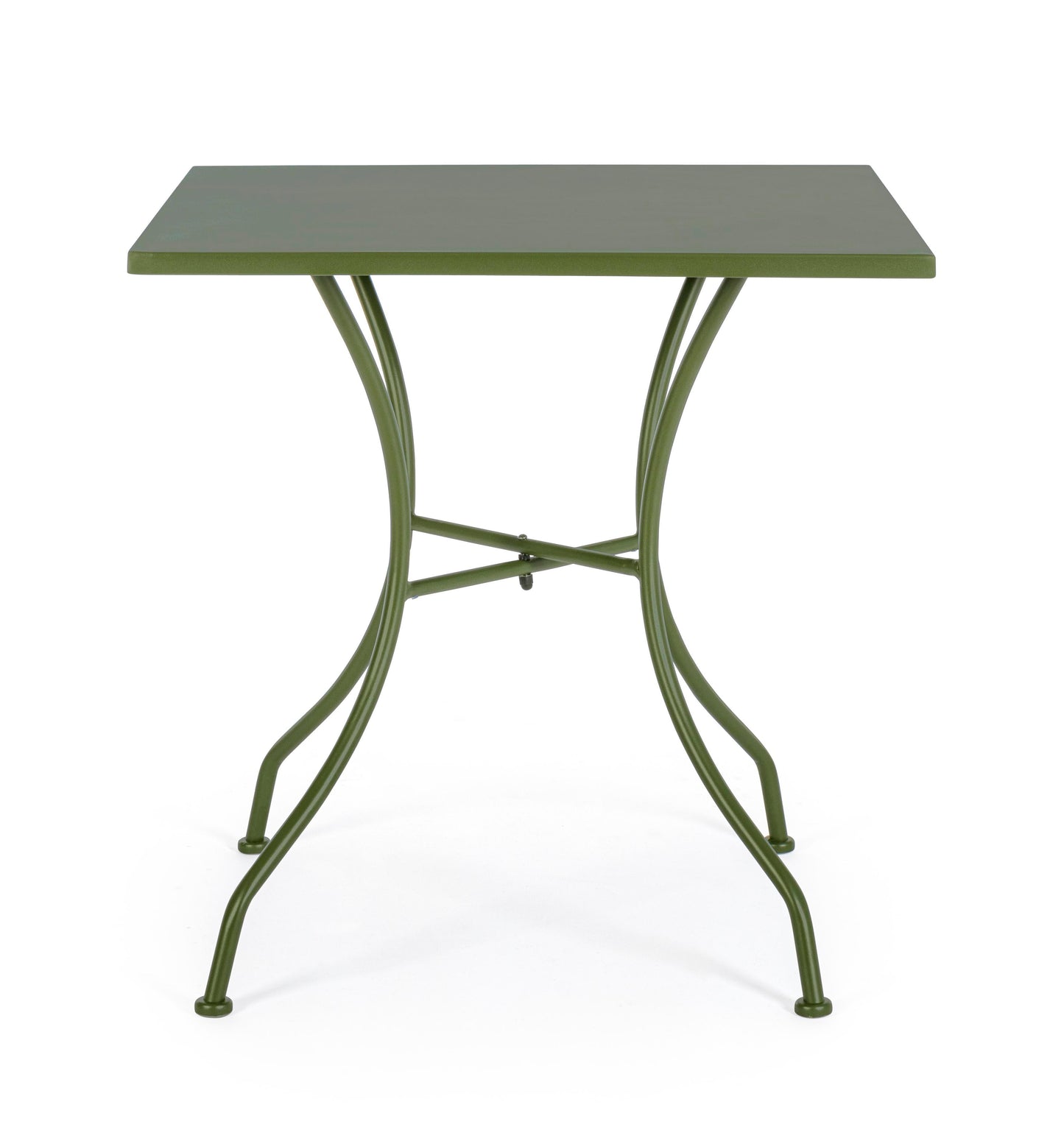 Tavolo rotondo 70x70 per esterno in acciaio verniciato - 5 colori disponibili, Verde foresta - SPEDIZONE GRATUITA- -lapagoda.net
