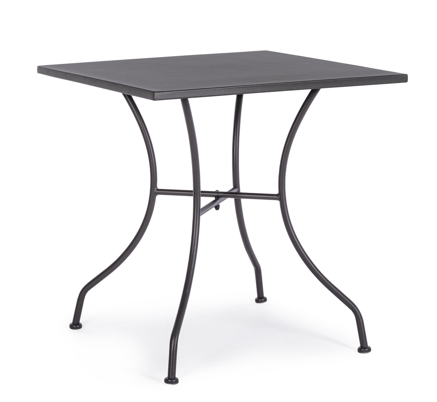 Tavolo rotondo 70x70 per esterno in acciaio verniciato - 5 colori disponibili, Grigio antracite- SPEDIZONE GRATUITA- -lapagoda.net