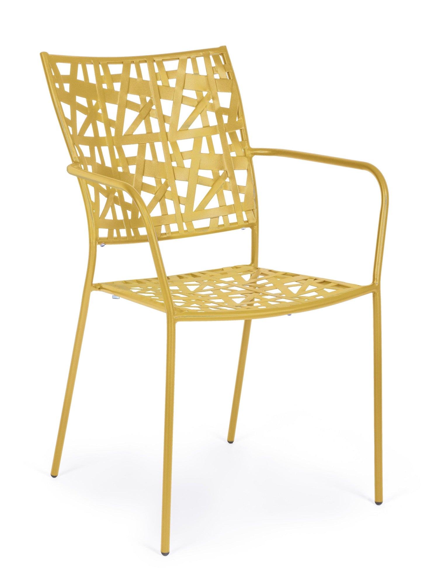 Sedie in acciaio per esterno con intreccio verniciato in 5 colori disponibili - SET di 4 SEDIE - lapagoda.net