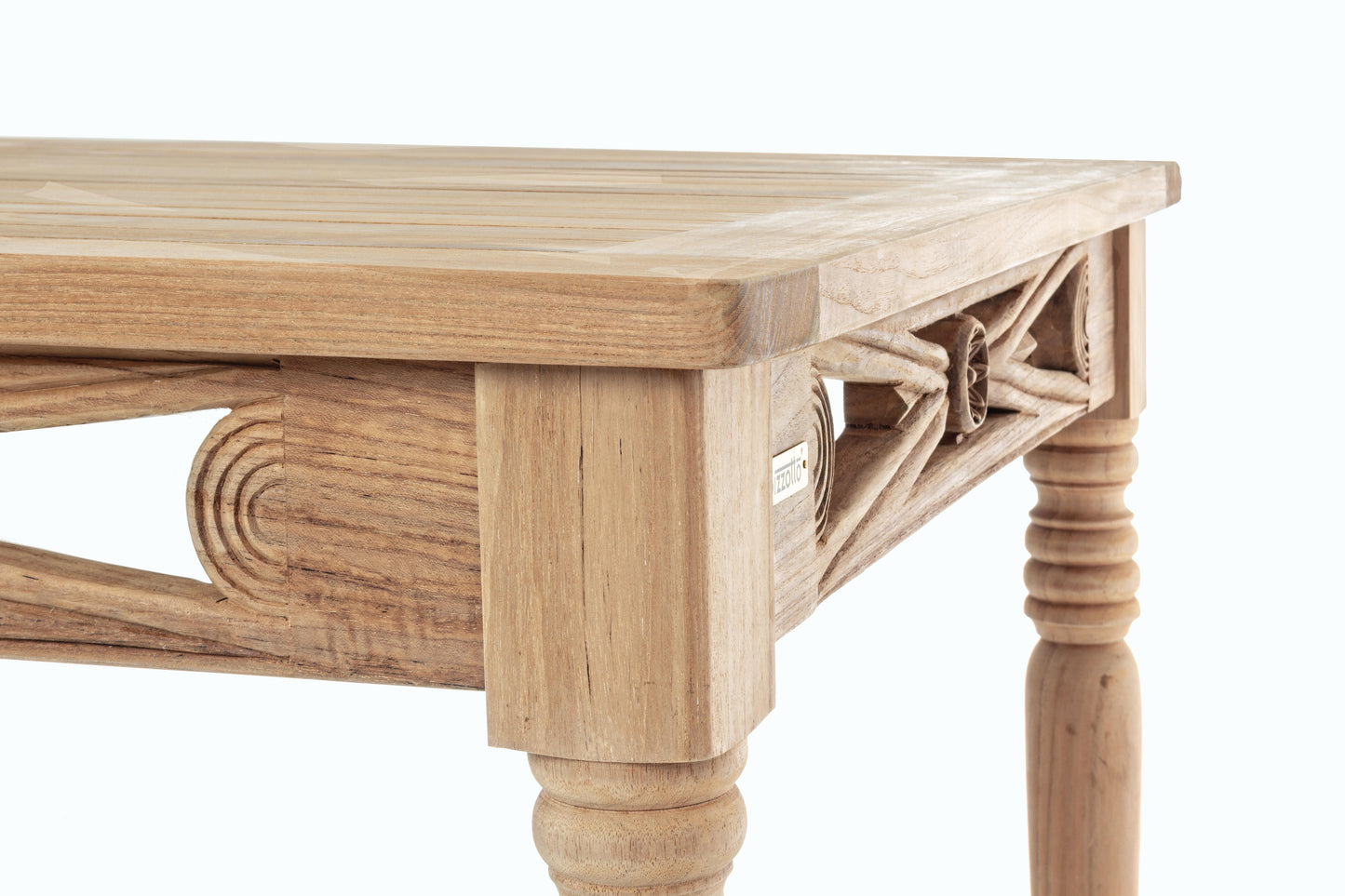 Tavolo intarsiato a mano in legno massiccio di teak 150X84 SCONTO 20% - lapagoda.net