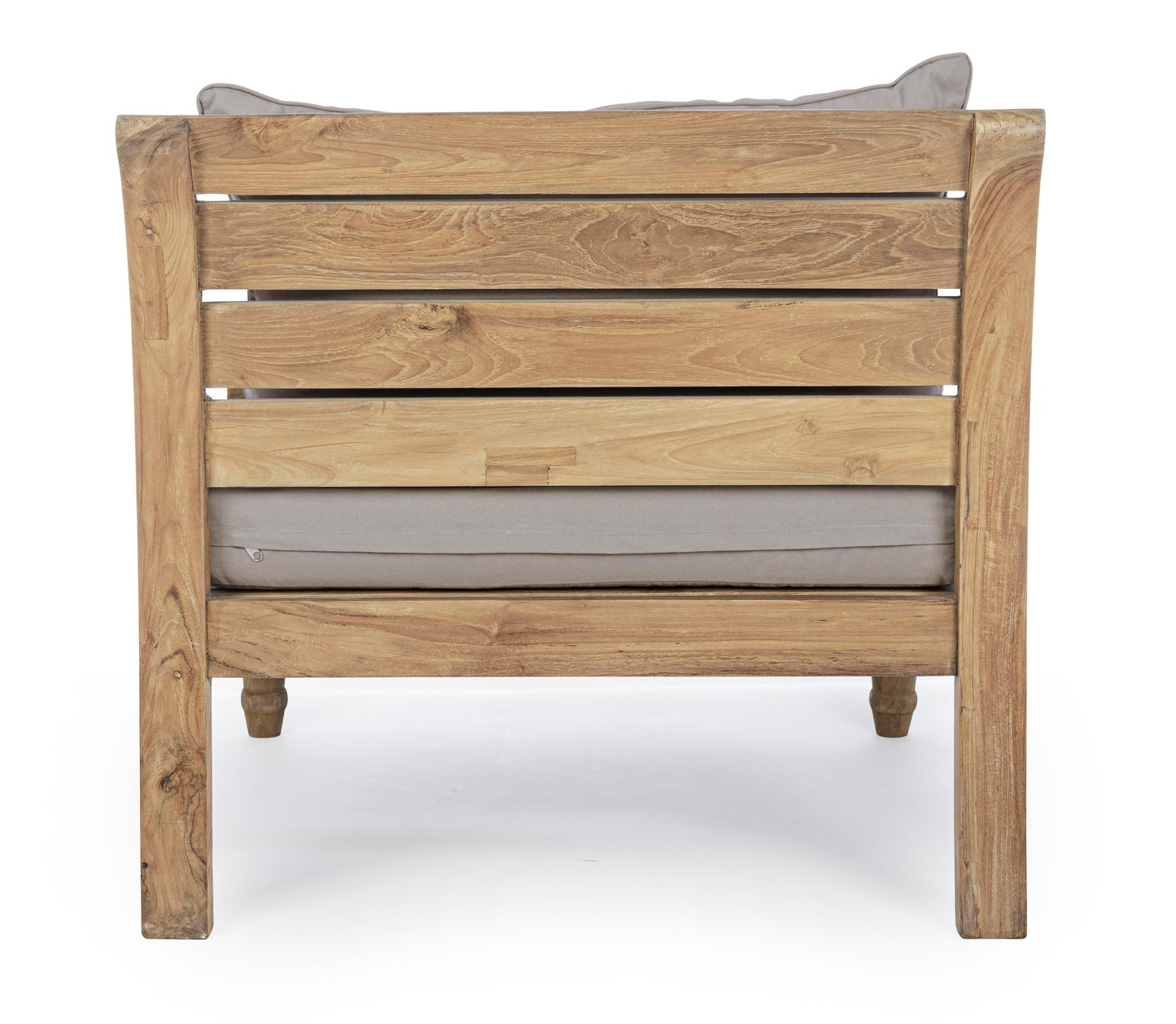 Poltrona in legno teak naturale finitura rustica con cuscini - SPEDIZIONE GRATUITA -lapagoda.net