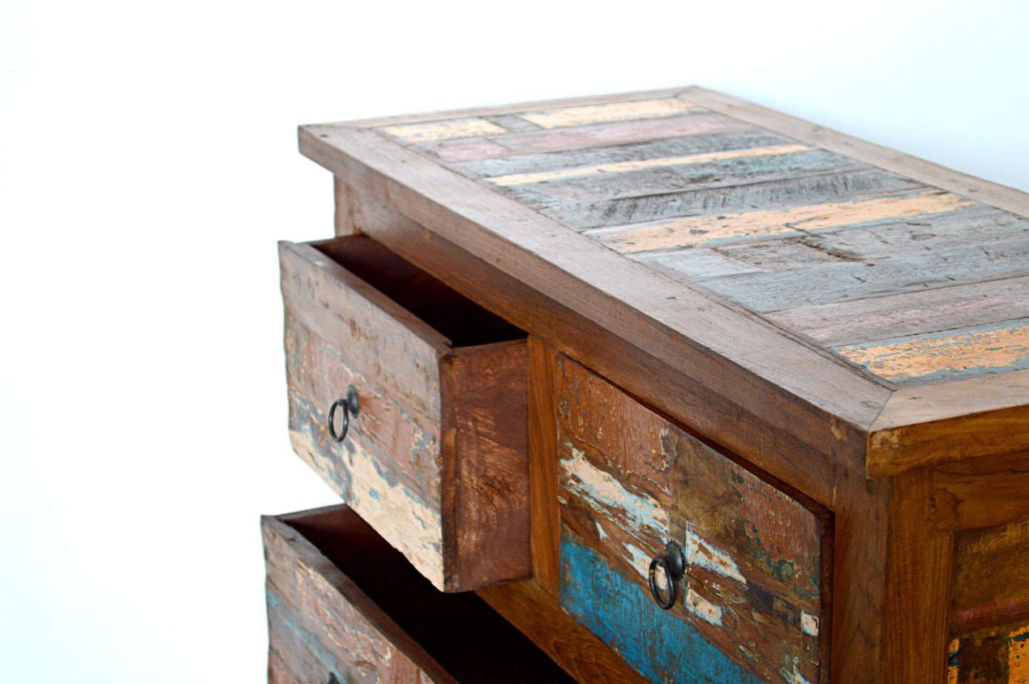 Cassettiera Teak Riciclato Vintage - 4 cassetti - BH.2035