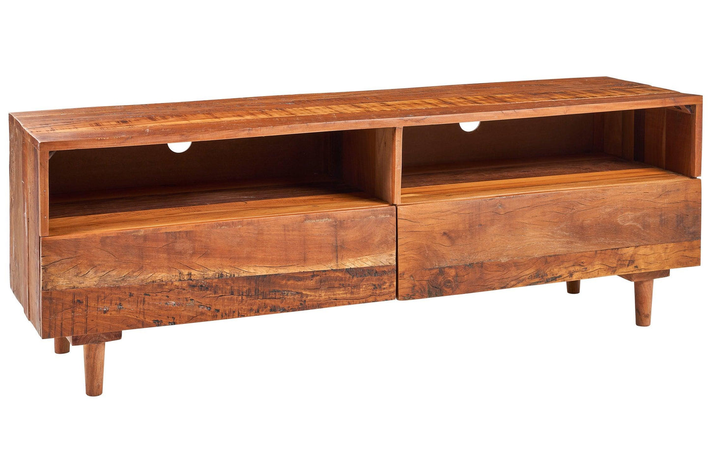 Credenza porta TV etnico in legno massello di recupero - lapagoda.net