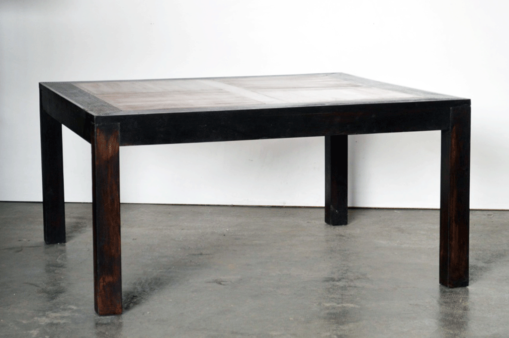 Tavolo Pranzo grande quadrato in legno massello di Acacia bicolore da 150 cm -BH.05.075.B- - lapagoda.net