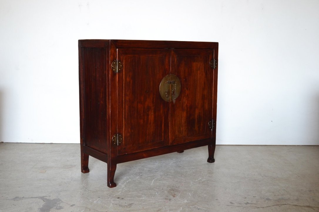 Credenza cinese Shanxi in legno massello di Olmo - 2 ante - LP11211A - lapagoda.net