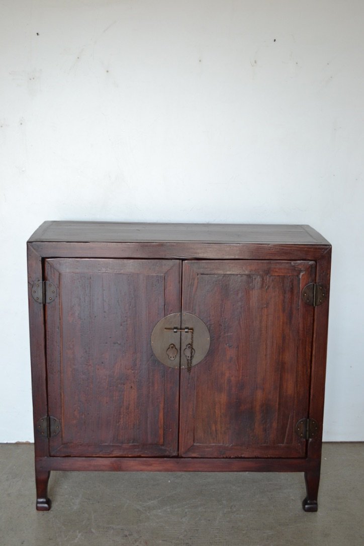 Credenza cinese Shanxi in legno massello di Olmo - 2 ante - LP11211A - lapagoda.net