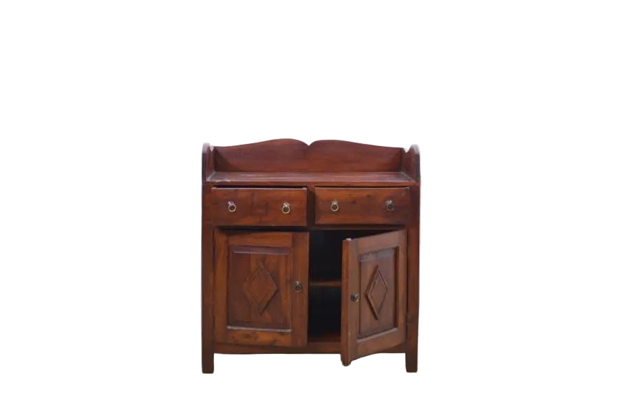 Credenza antica indiana coloniale in Mogano 2 cassetti 2 ante - lapagoda.net