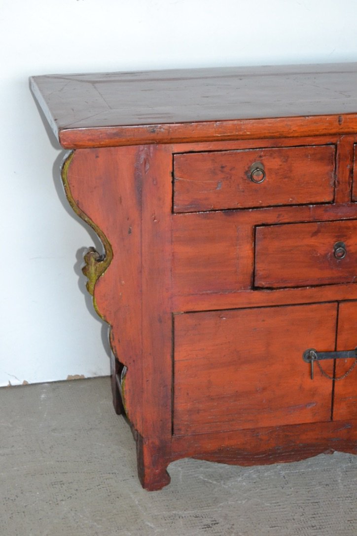 Credenza Originale Gansu Cina in Olmo - 3 cassetti 2 ante LP.14.11.04 - lapagoda.net