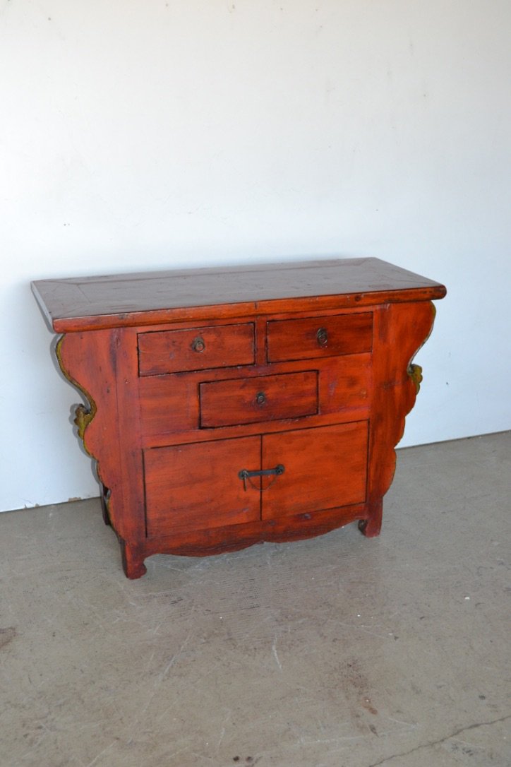 Credenza Originale Gansu Cina in Olmo - 3 cassetti 2 ante LP.14.11.04 - lapagoda.net