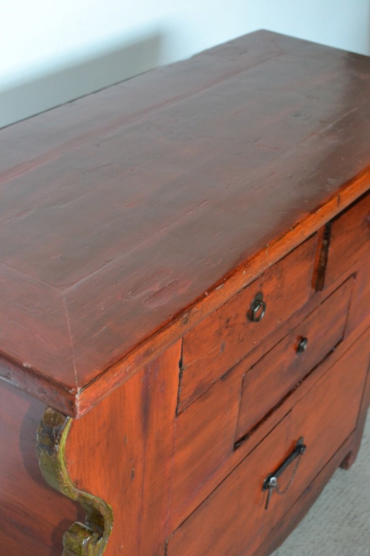 Credenza Originale Gansu Cina in Olmo - 3 cassetti 2 ante LP.14.11.04 - lapagoda.net